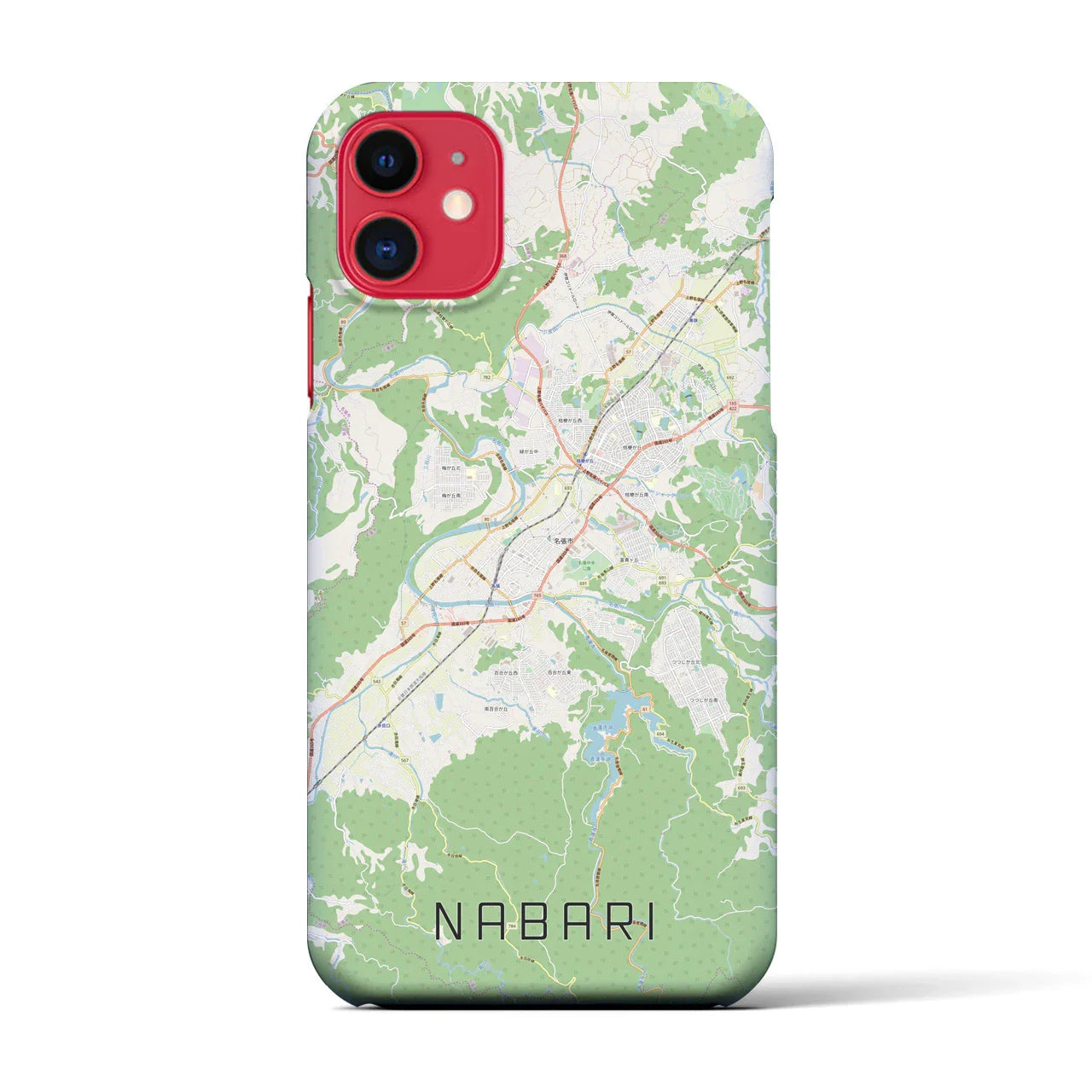 【名張(三重県)】地図柄iPhoneケース(バックカバータイプ)