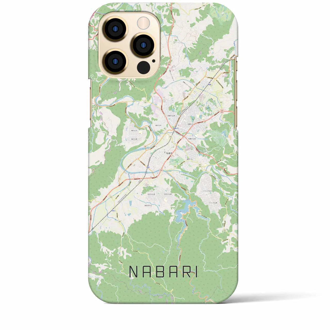 【名張(三重県)】地図柄iPhoneケース(バックカバータイプ)