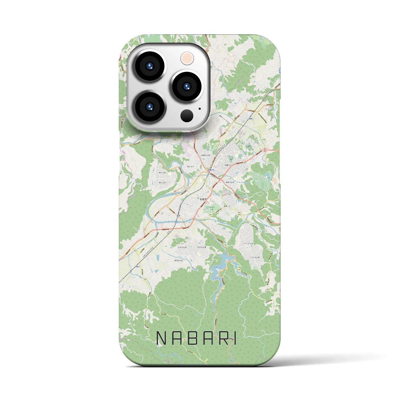 【名張(三重県)】地図柄iPhoneケース(バックカバータイプ)