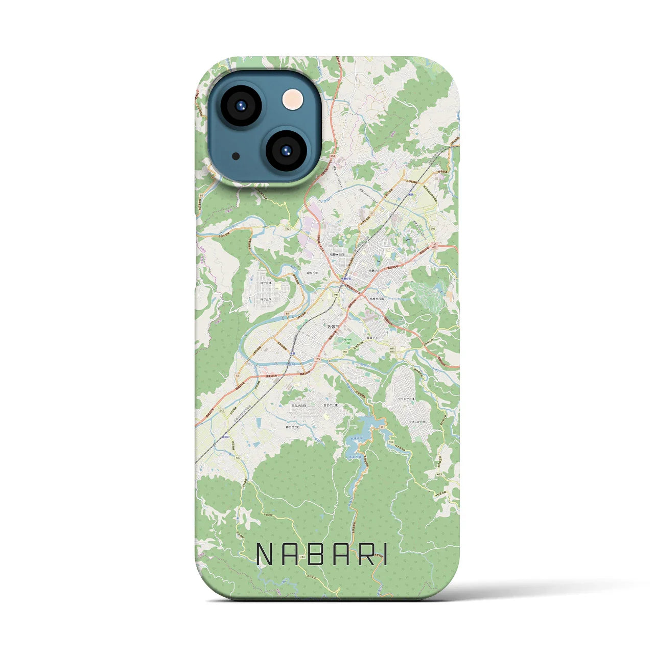 【名張(三重県)】地図柄iPhoneケース(バックカバータイプ)