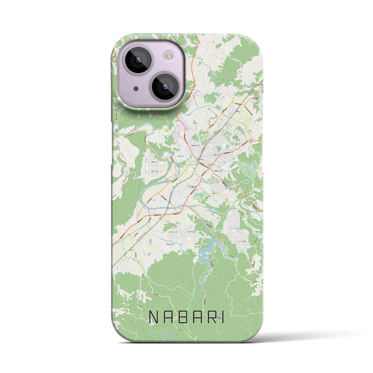 【名張(三重県)】地図柄iPhoneケース(バックカバータイプ)