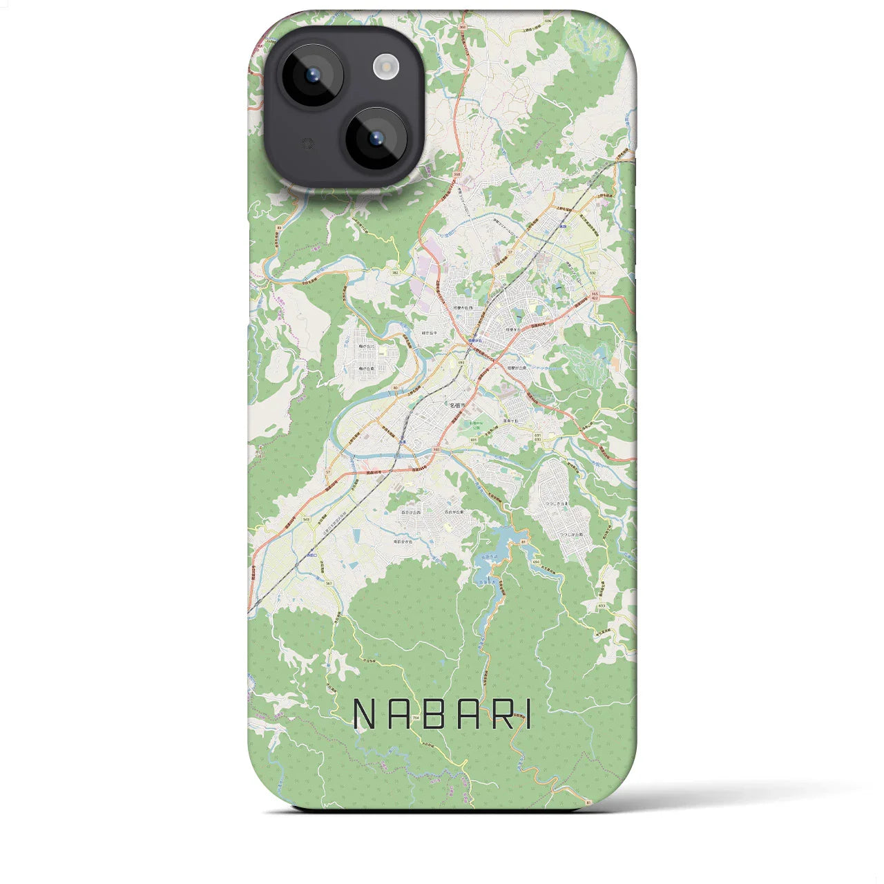 【名張(三重県)】地図柄iPhoneケース(バックカバータイプ)