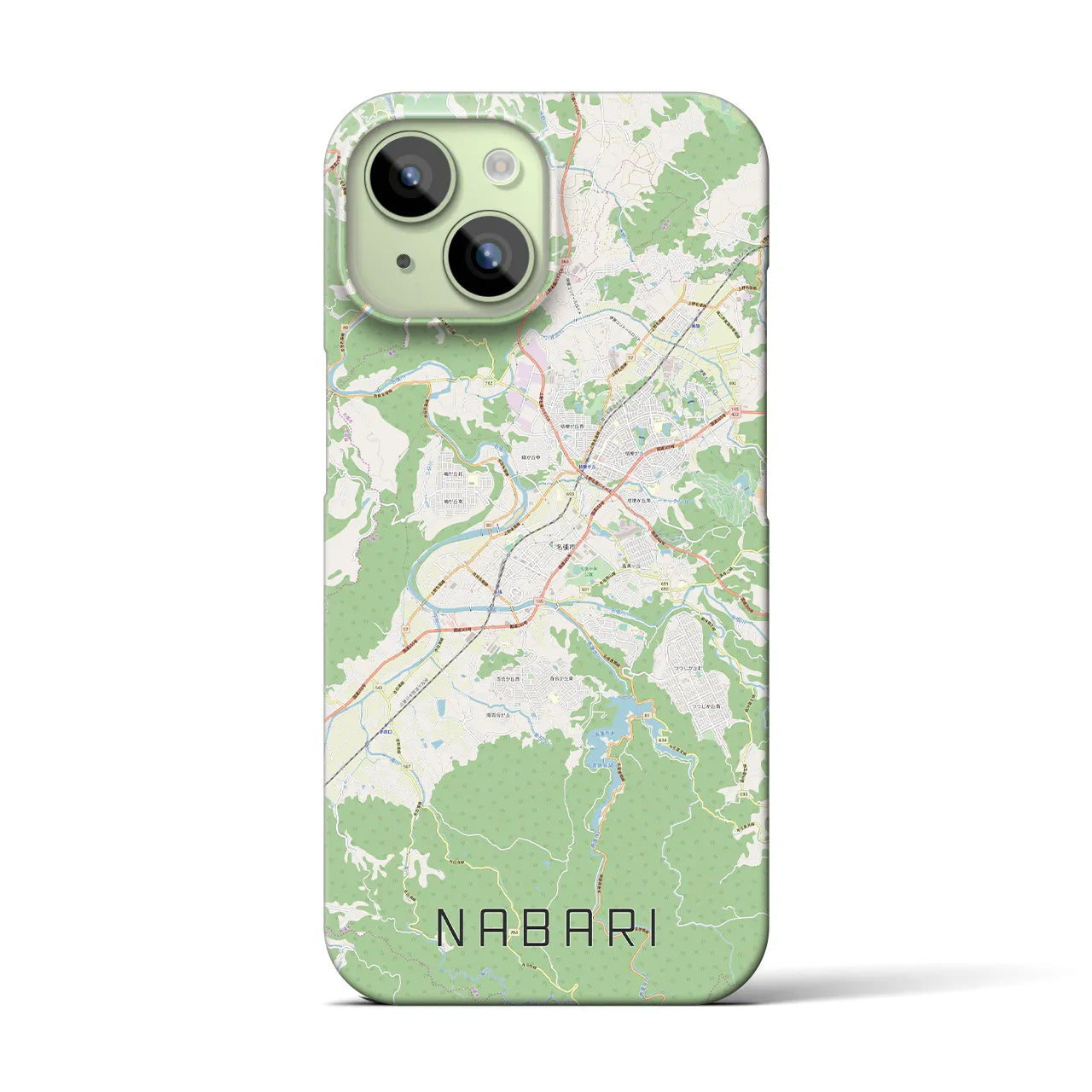 【名張(三重県)】地図柄iPhoneケース(バックカバータイプ)