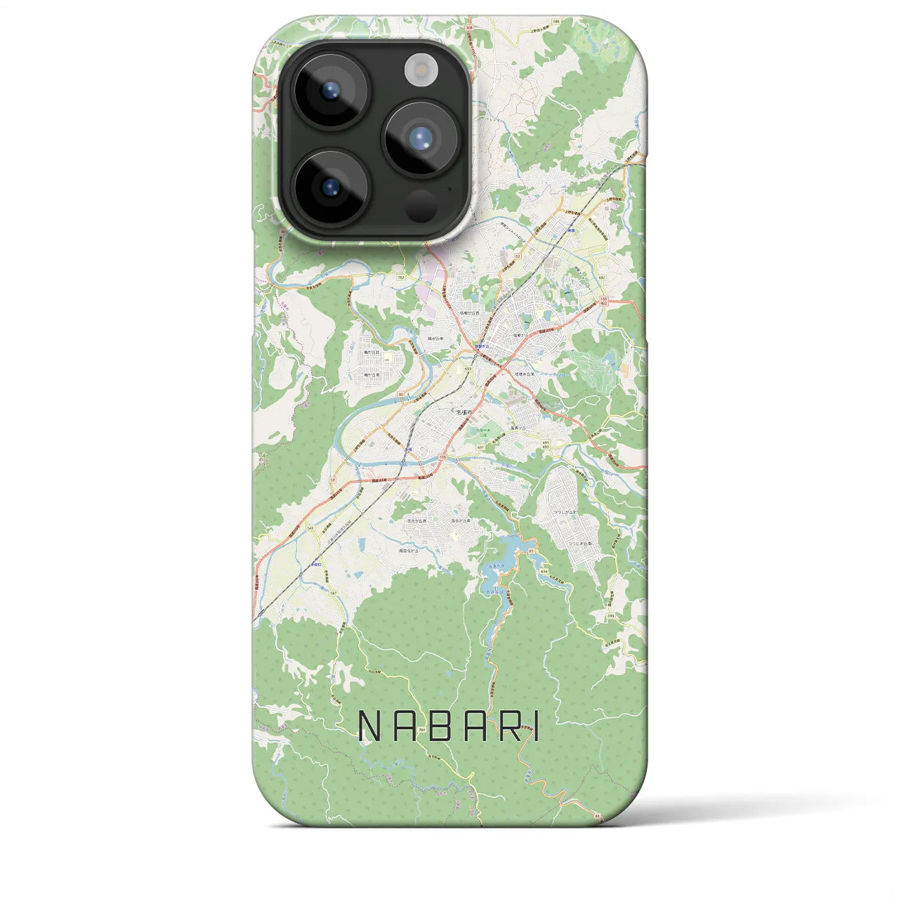 【名張(三重県)】地図柄iPhoneケース(バックカバータイプ)