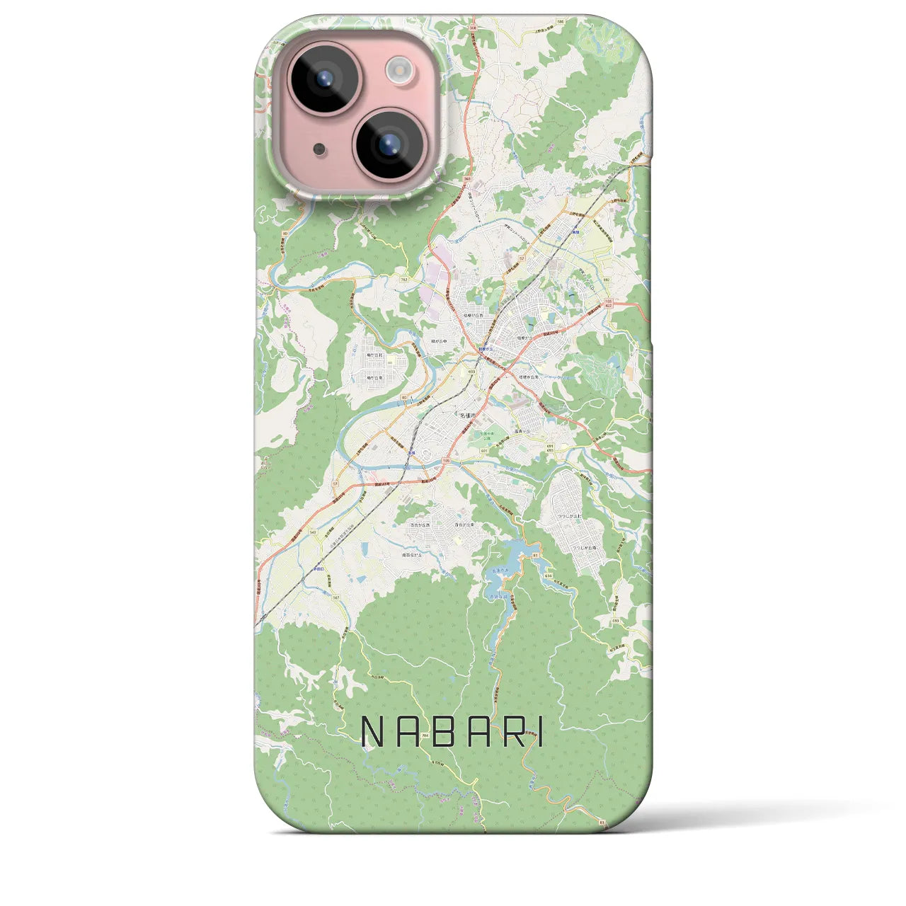【名張(三重県)】地図柄iPhoneケース(バックカバータイプ)