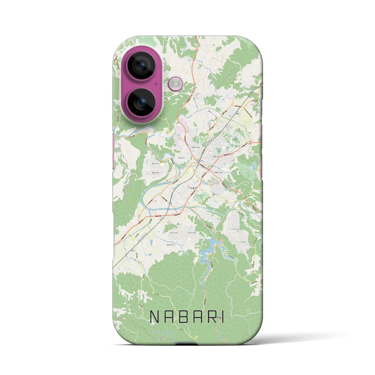 【名張(三重県)】地図柄iPhoneケース(バックカバータイプ)