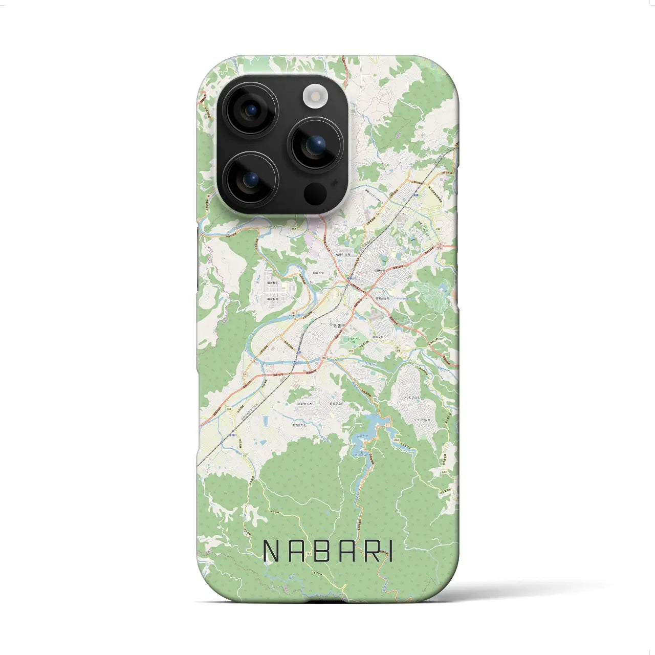 【名張(三重県)】地図柄iPhoneケース(バックカバータイプ)