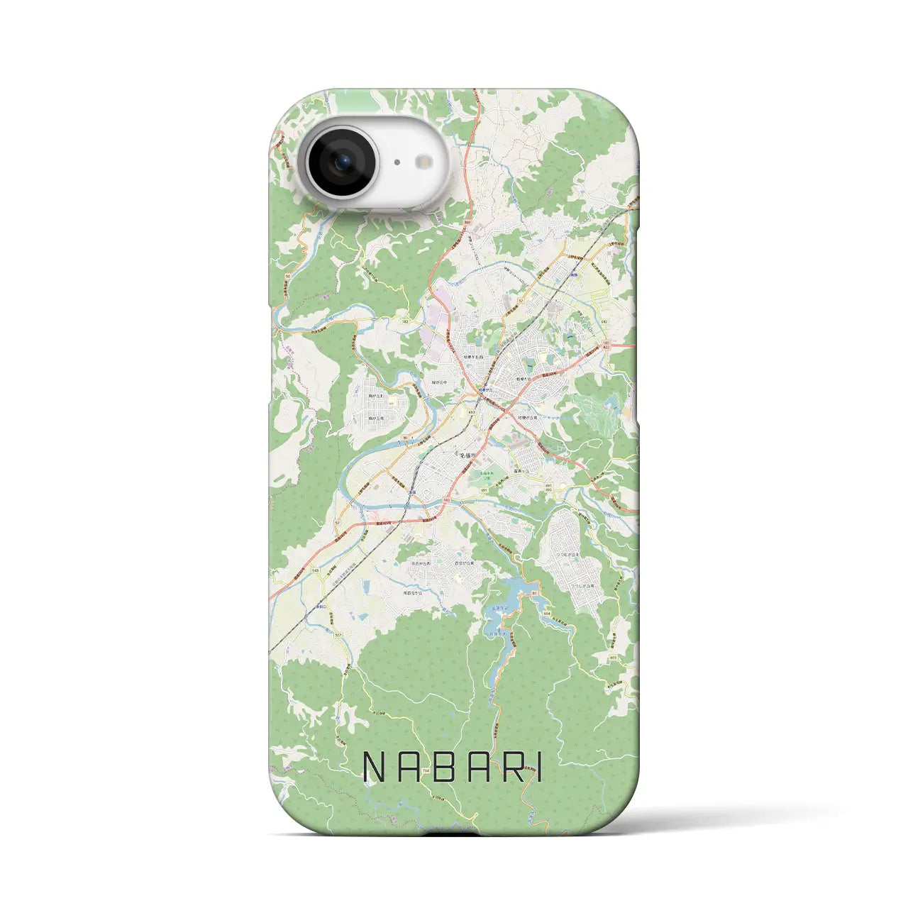 【名張(三重県)】地図柄iPhoneケース(バックカバータイプ)