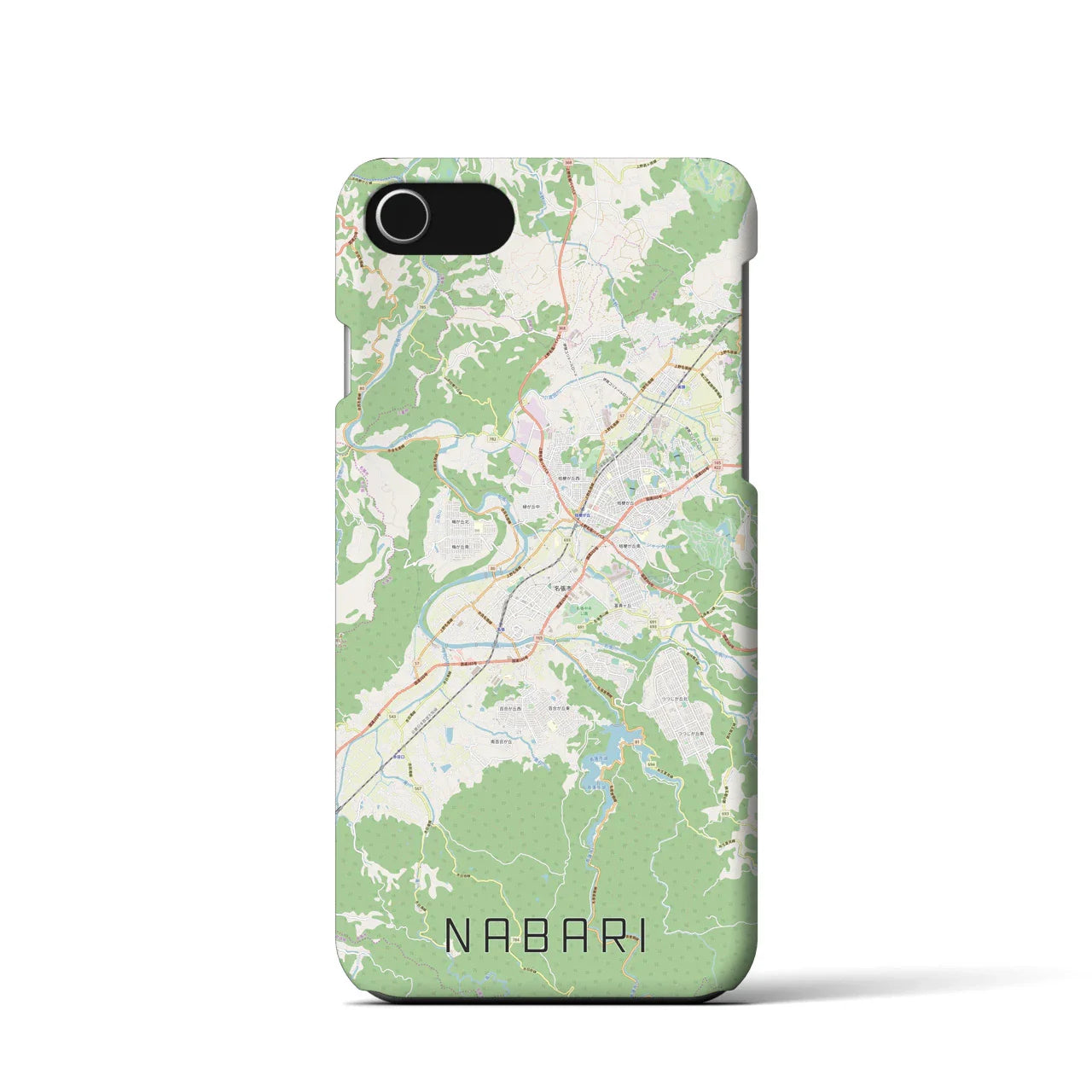 【名張(三重県)】地図柄iPhoneケース(バックカバータイプ)