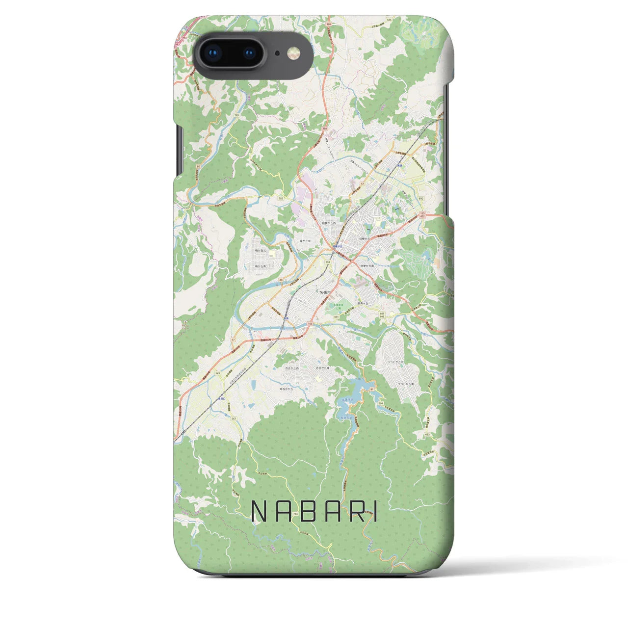 【名張(三重県)】地図柄iPhoneケース(バックカバータイプ)