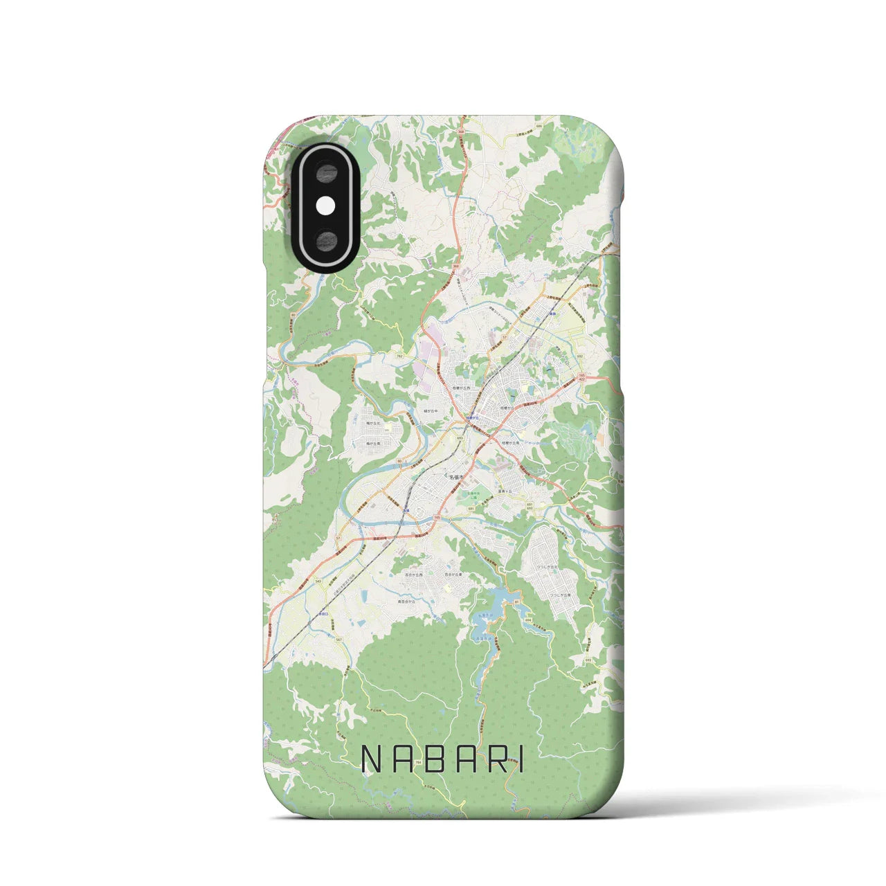 【名張(三重県)】地図柄iPhoneケース(バックカバータイプ)