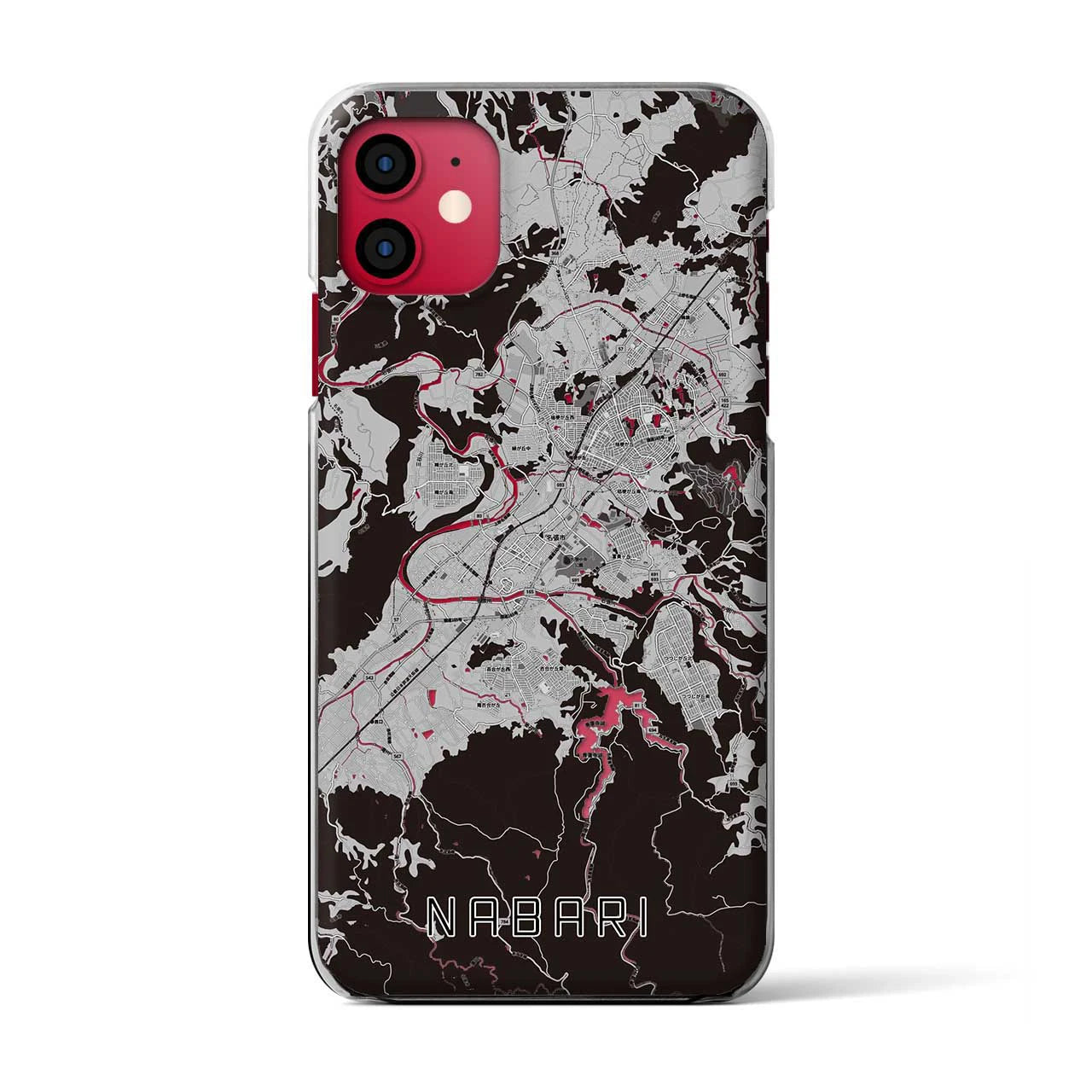 【名張(三重県)】地図柄iPhoneケース(クリアタイプ)