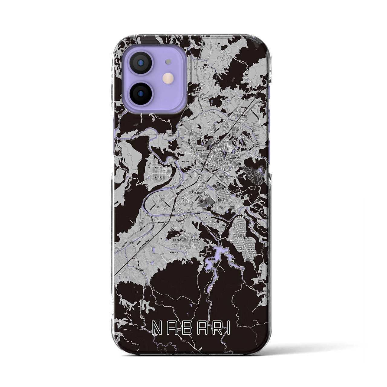 【名張(三重県)】地図柄iPhoneケース(クリアタイプ)