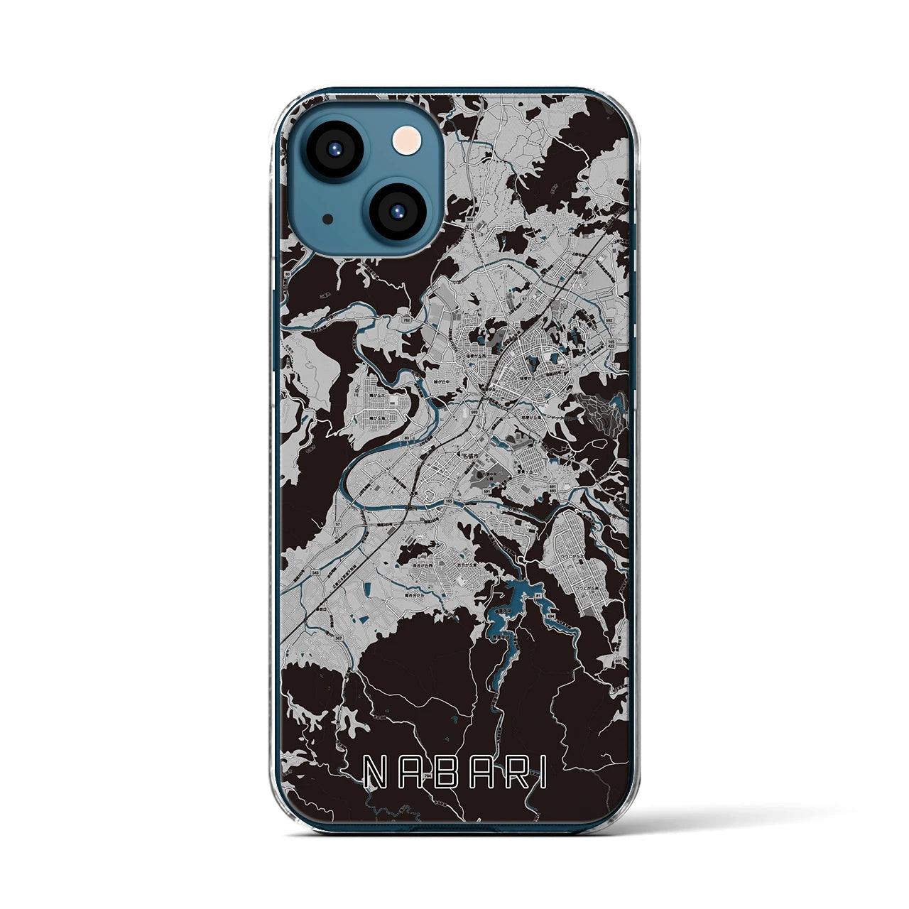 【名張(三重県)】地図柄iPhoneケース(クリアタイプ)