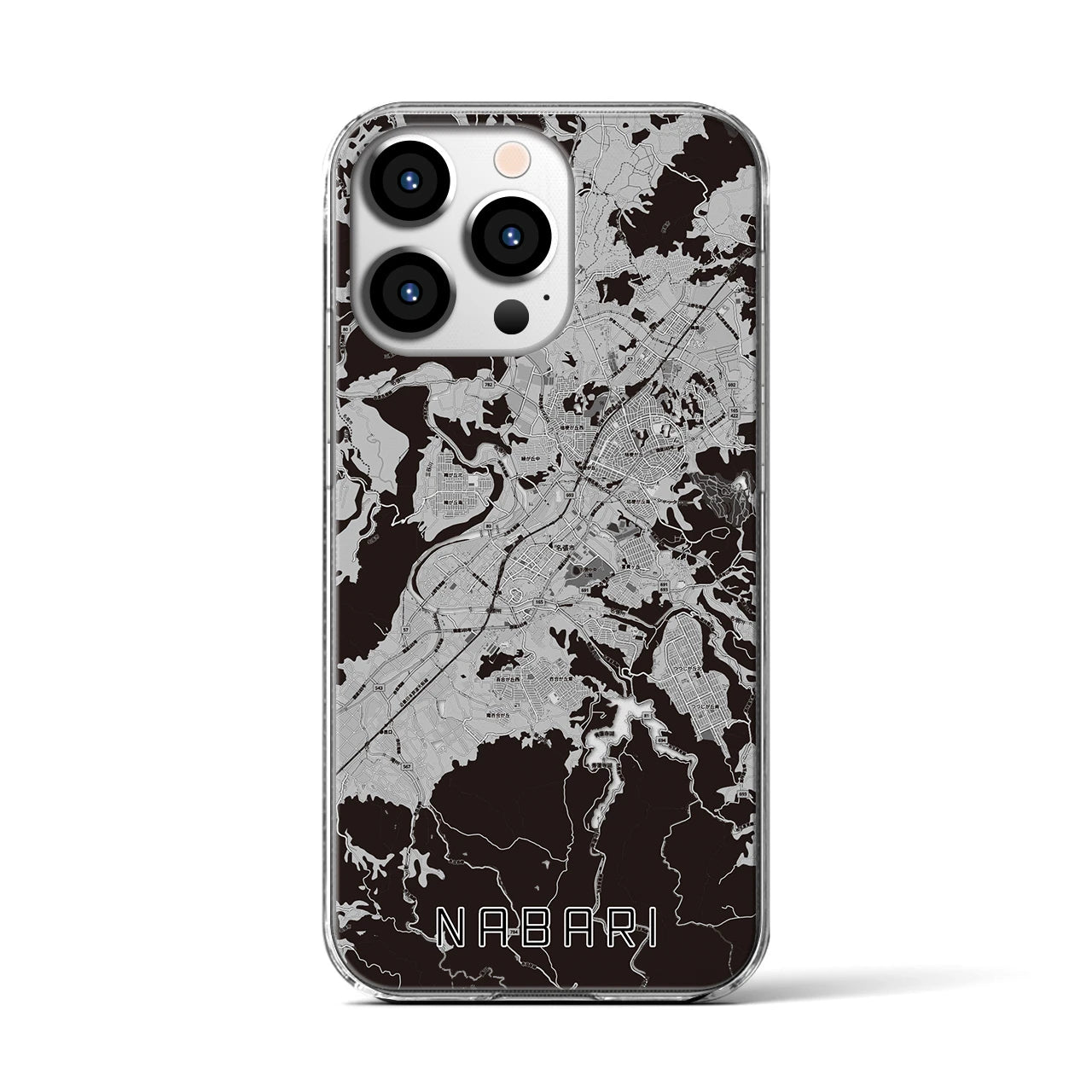 【名張(三重県)】地図柄iPhoneケース(クリアタイプ)