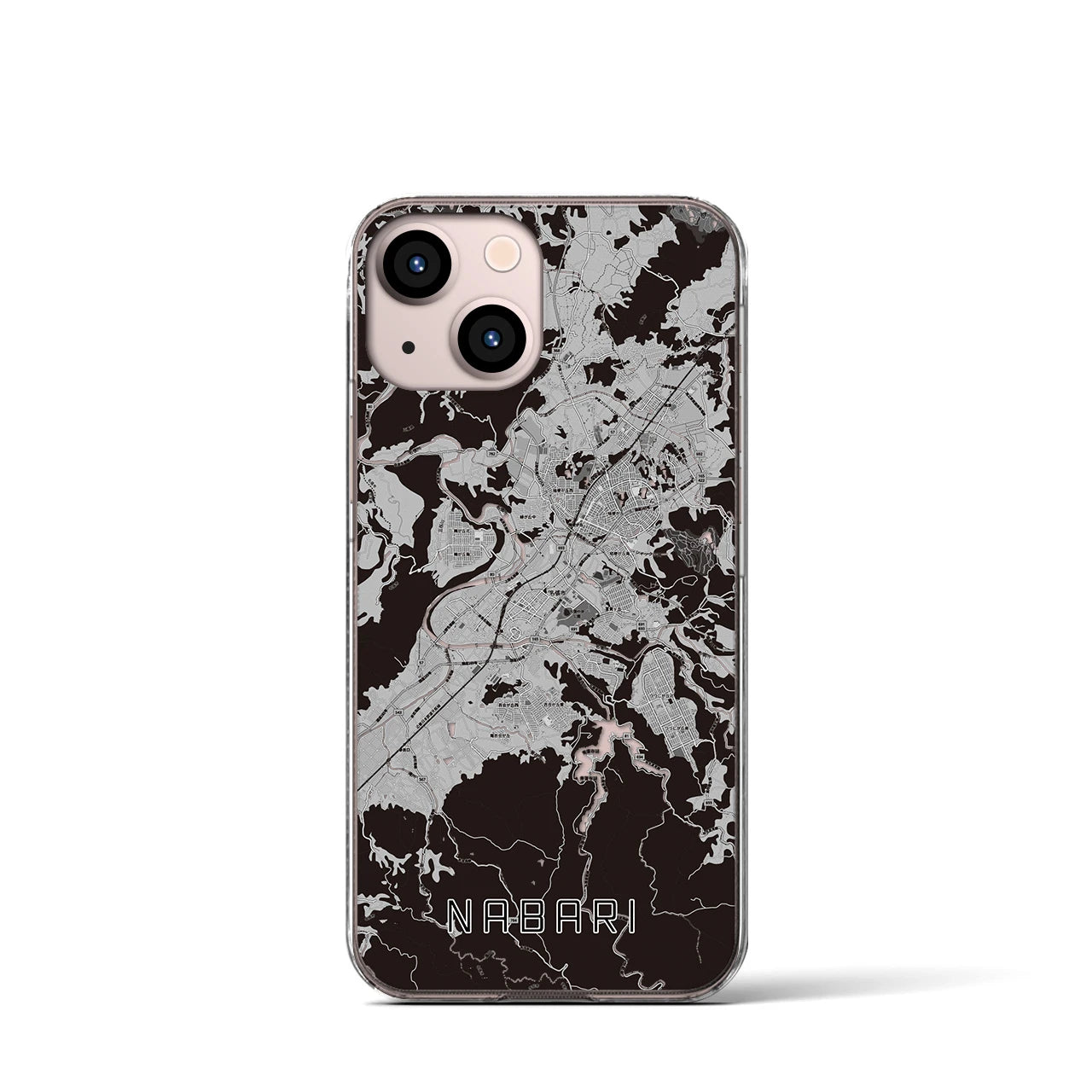 【名張(三重県)】地図柄iPhoneケース(クリアタイプ)
