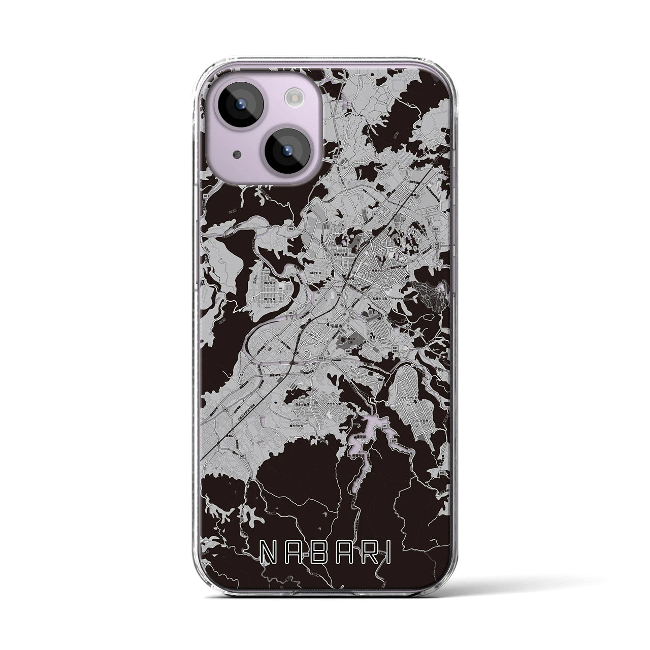 【名張(三重県)】地図柄iPhoneケース(クリアタイプ)