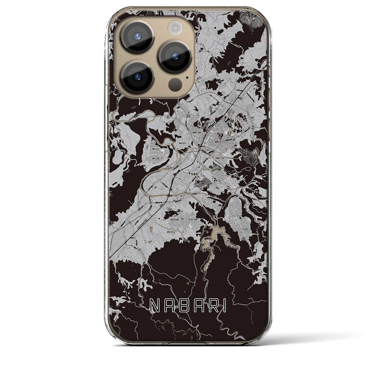 【名張(三重県)】地図柄iPhoneケース(クリアタイプ)
