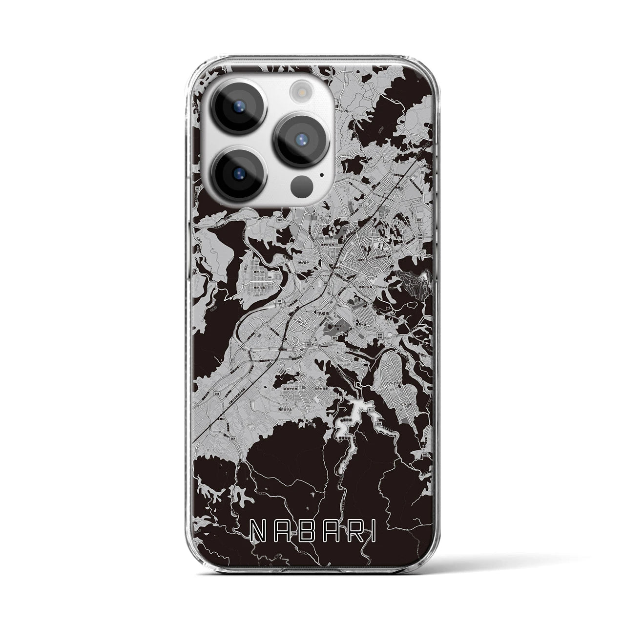 【名張(三重県)】地図柄iPhoneケース(クリアタイプ)