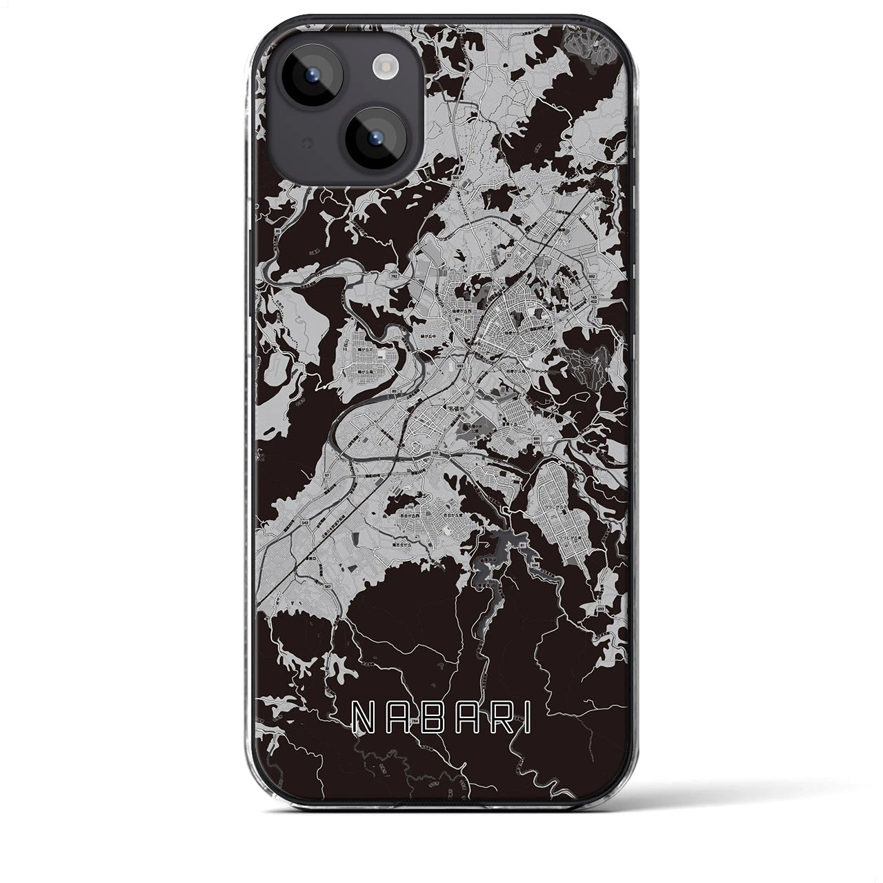 【名張(三重県)】地図柄iPhoneケース(クリアタイプ)