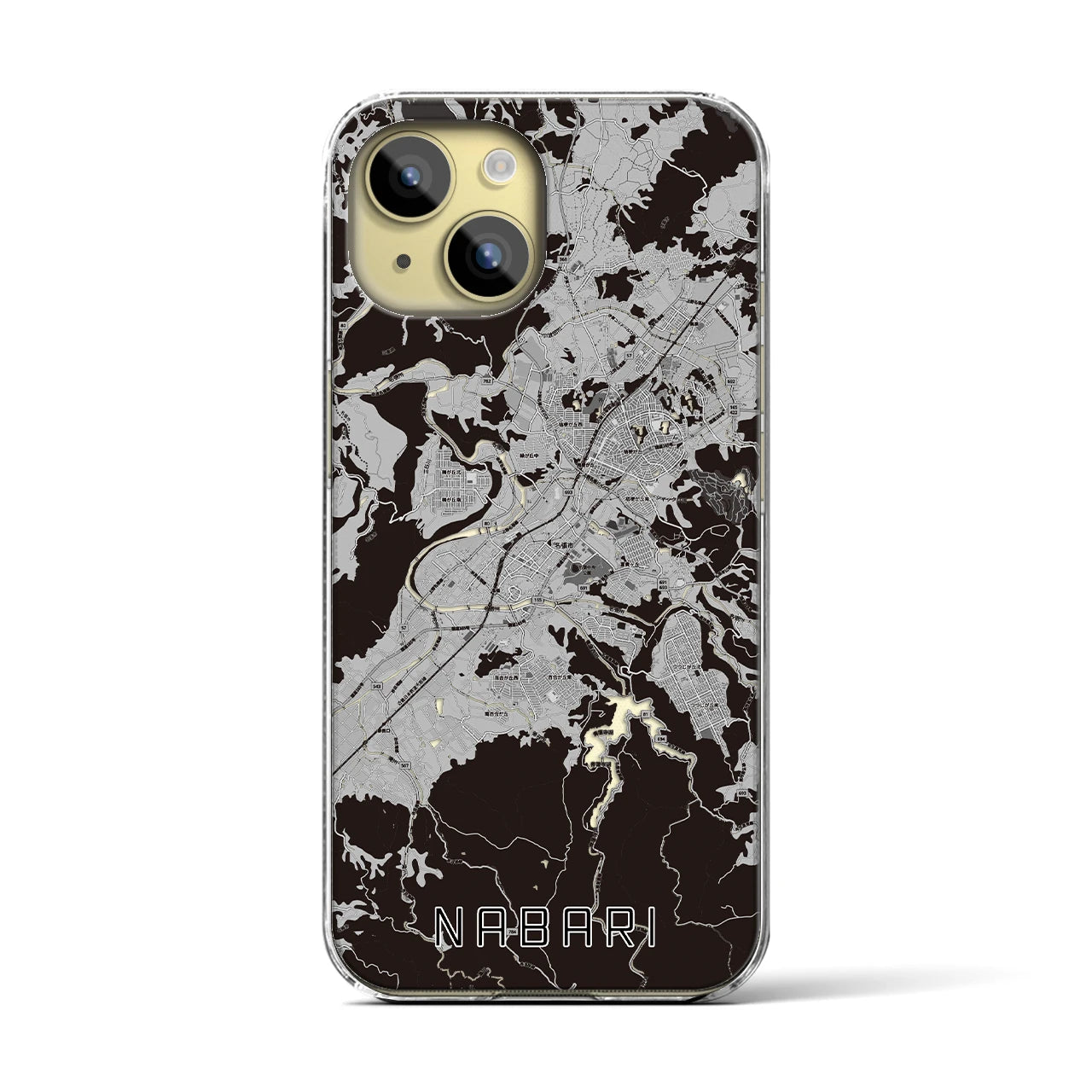 【名張(三重県)】地図柄iPhoneケース(クリアタイプ)