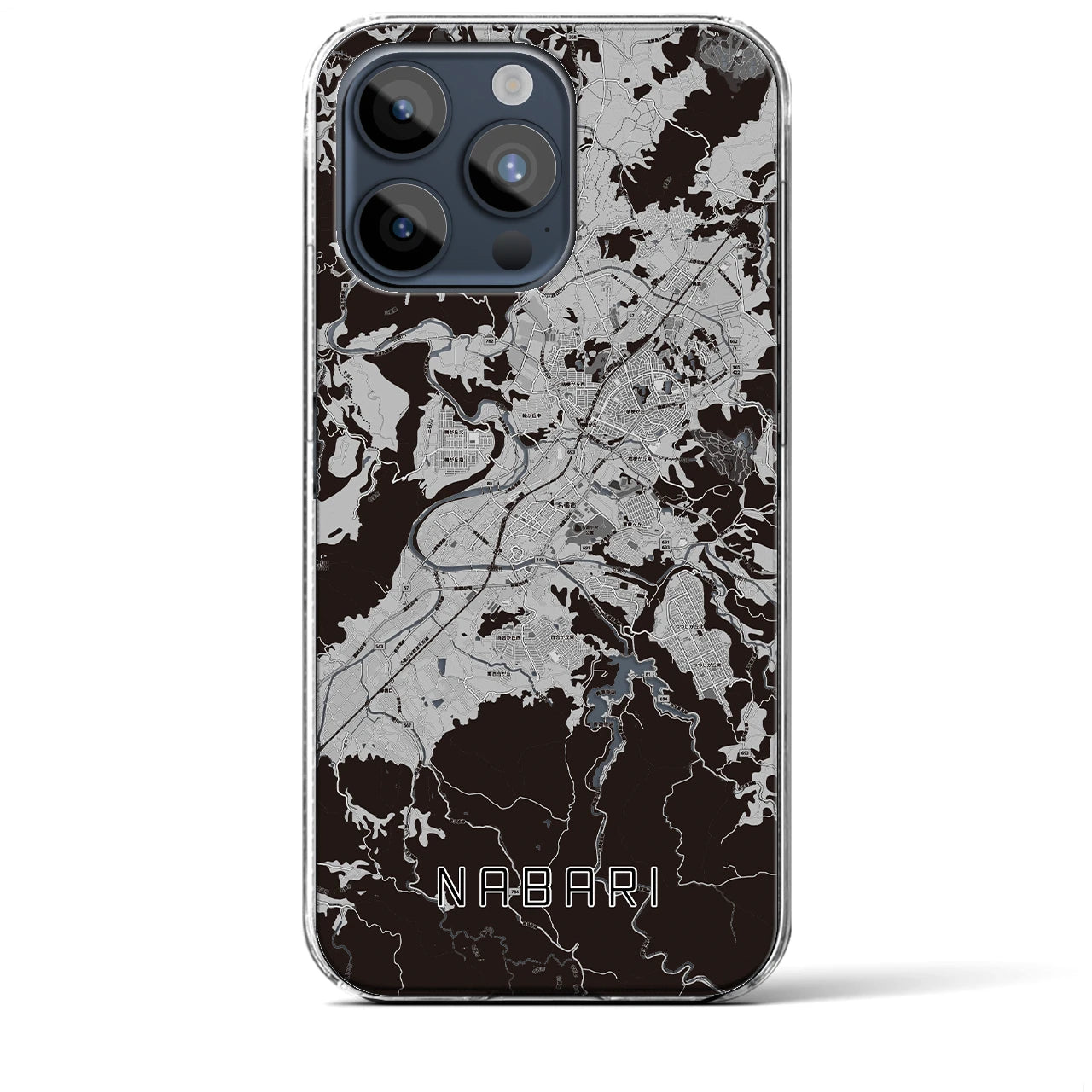 【名張(三重県)】地図柄iPhoneケース(クリアタイプ)