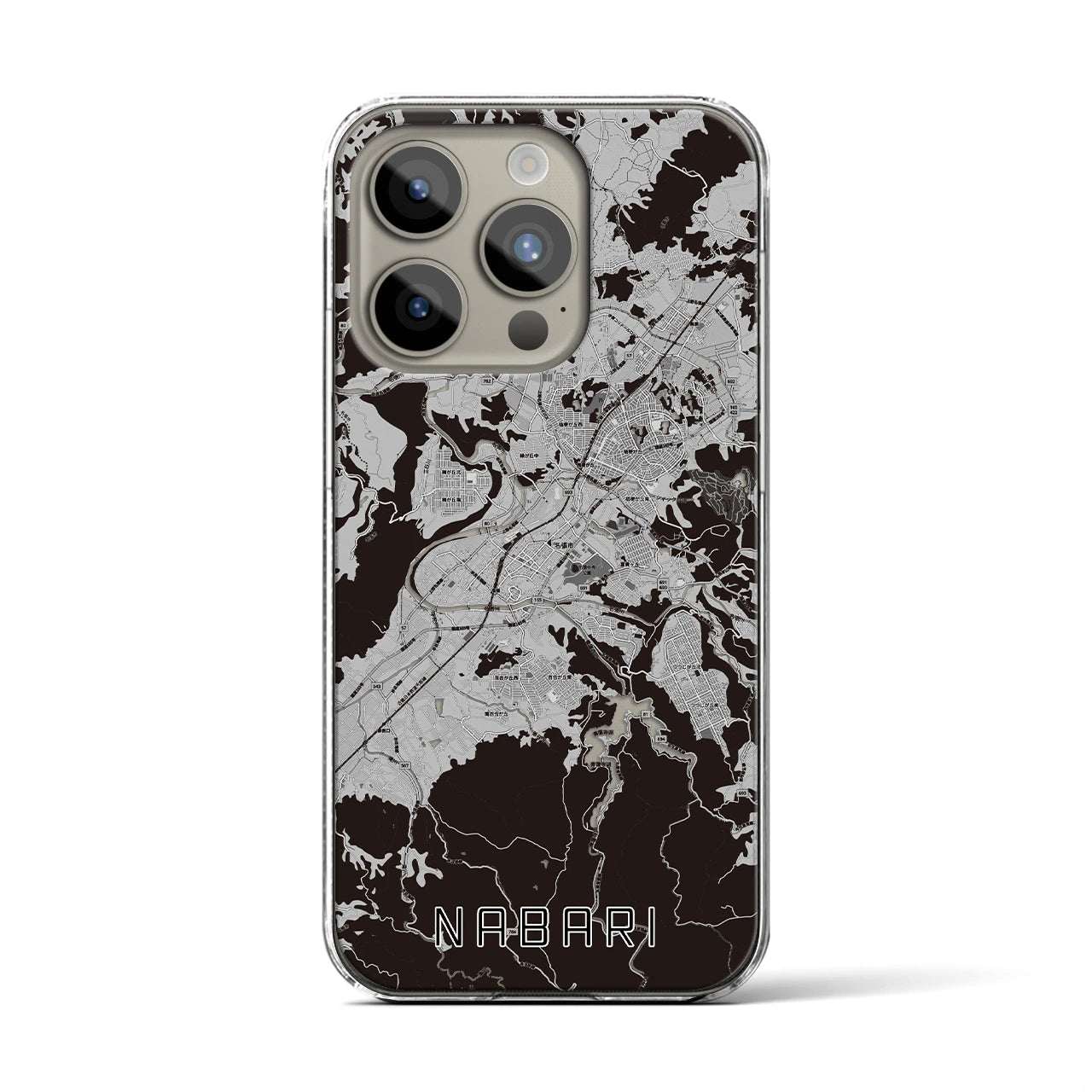 【名張(三重県)】地図柄iPhoneケース(クリアタイプ)