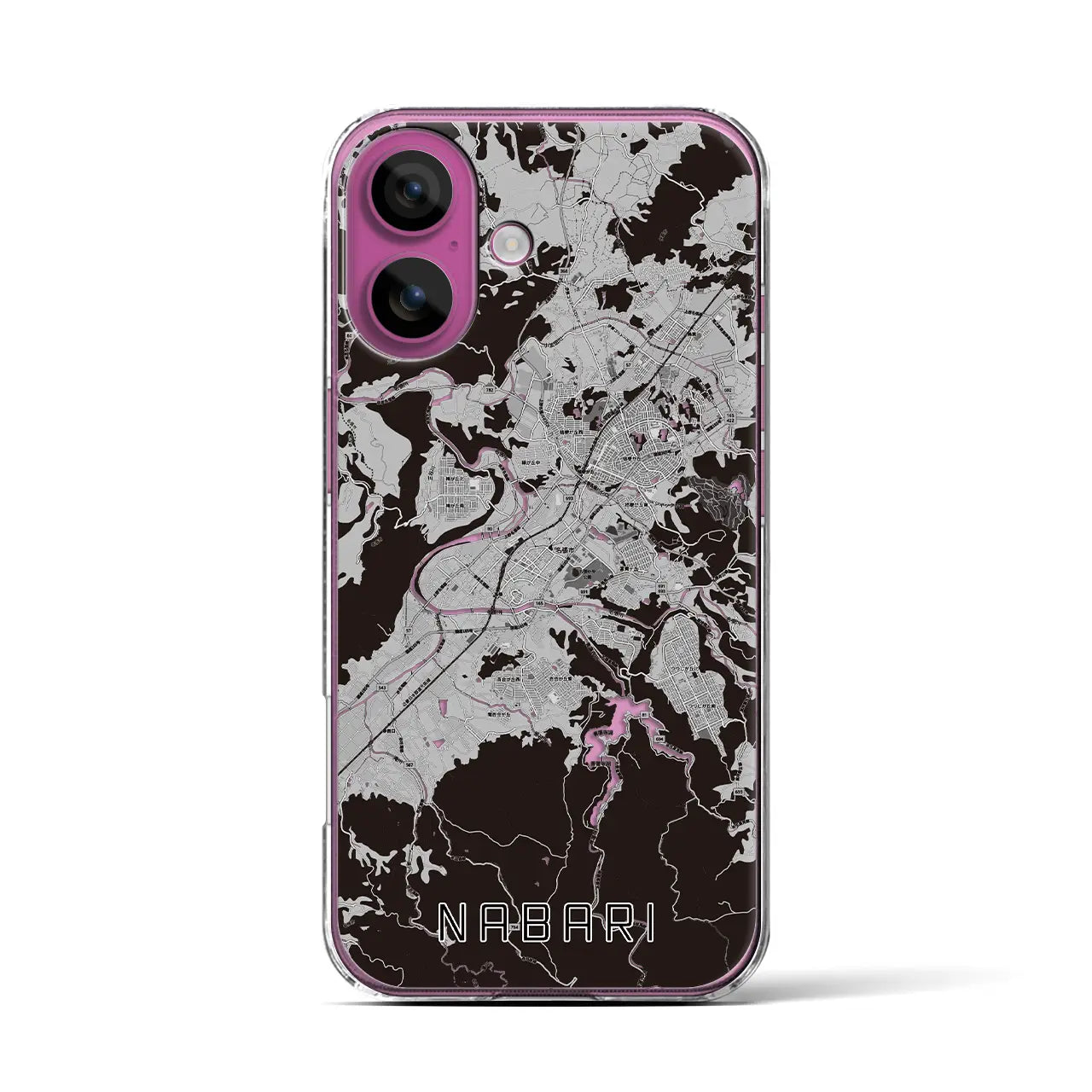 【名張(三重県)】地図柄iPhoneケース(クリアタイプ)