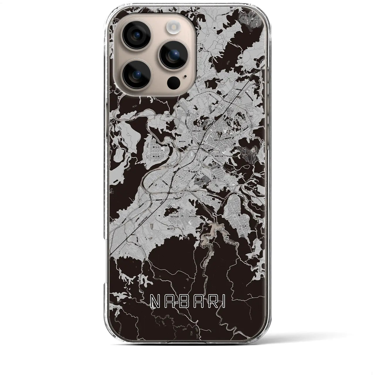 【名張(三重県)】地図柄iPhoneケース(クリアタイプ)