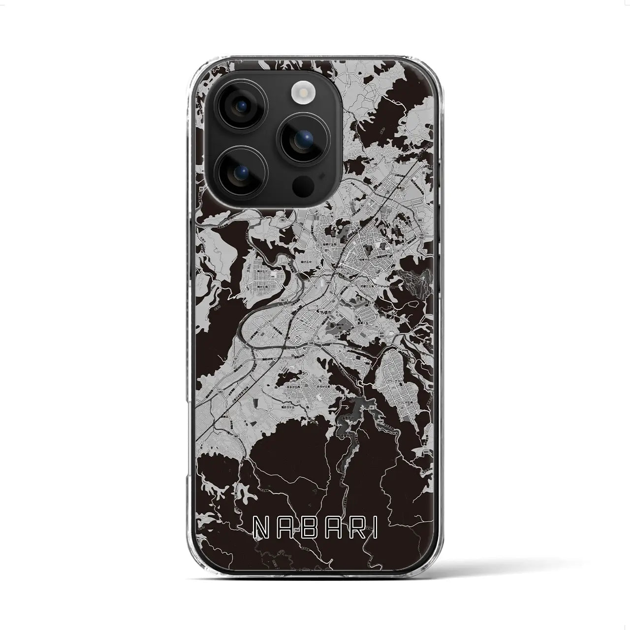 【名張(三重県)】地図柄iPhoneケース(クリアタイプ)
