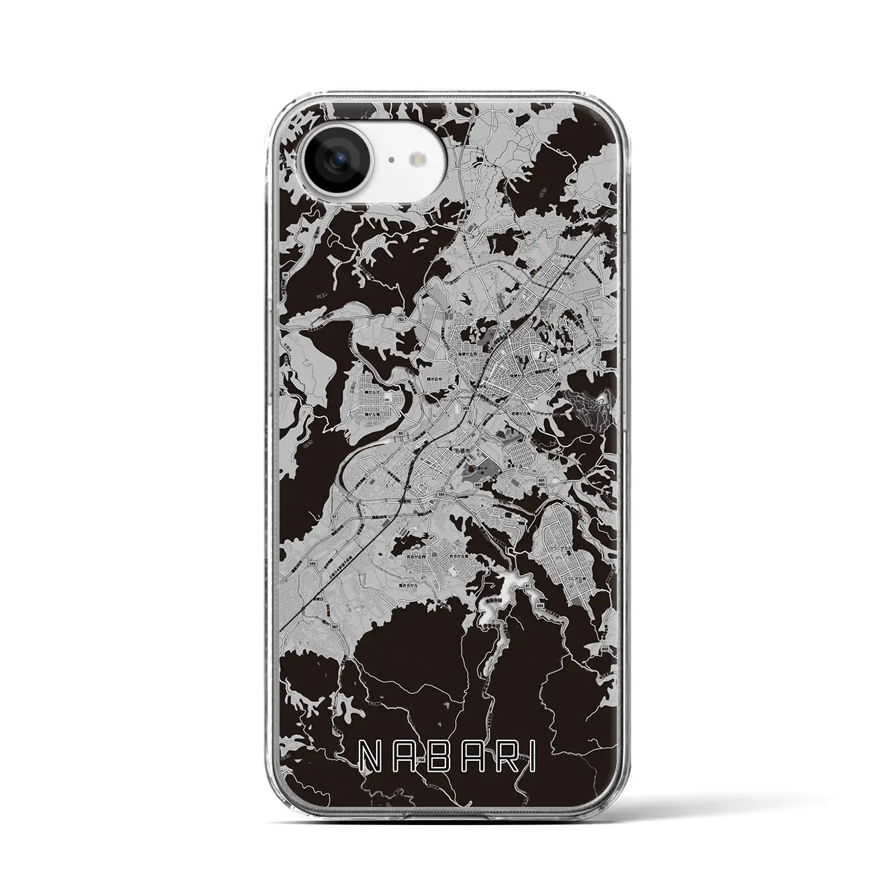 【名張(三重県)】地図柄iPhoneケース(クリアタイプ)