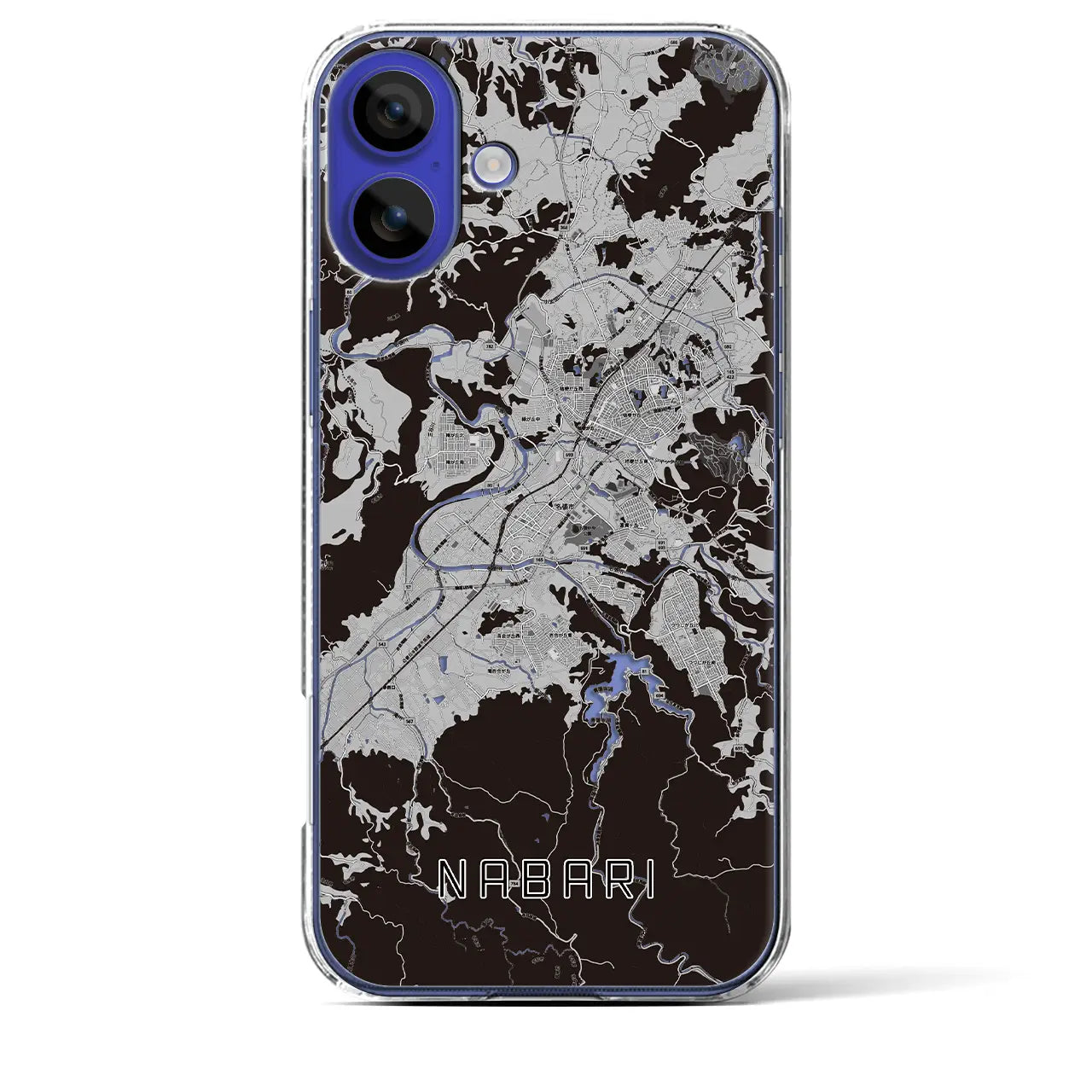 【名張(三重県)】地図柄iPhoneケース(クリアタイプ)