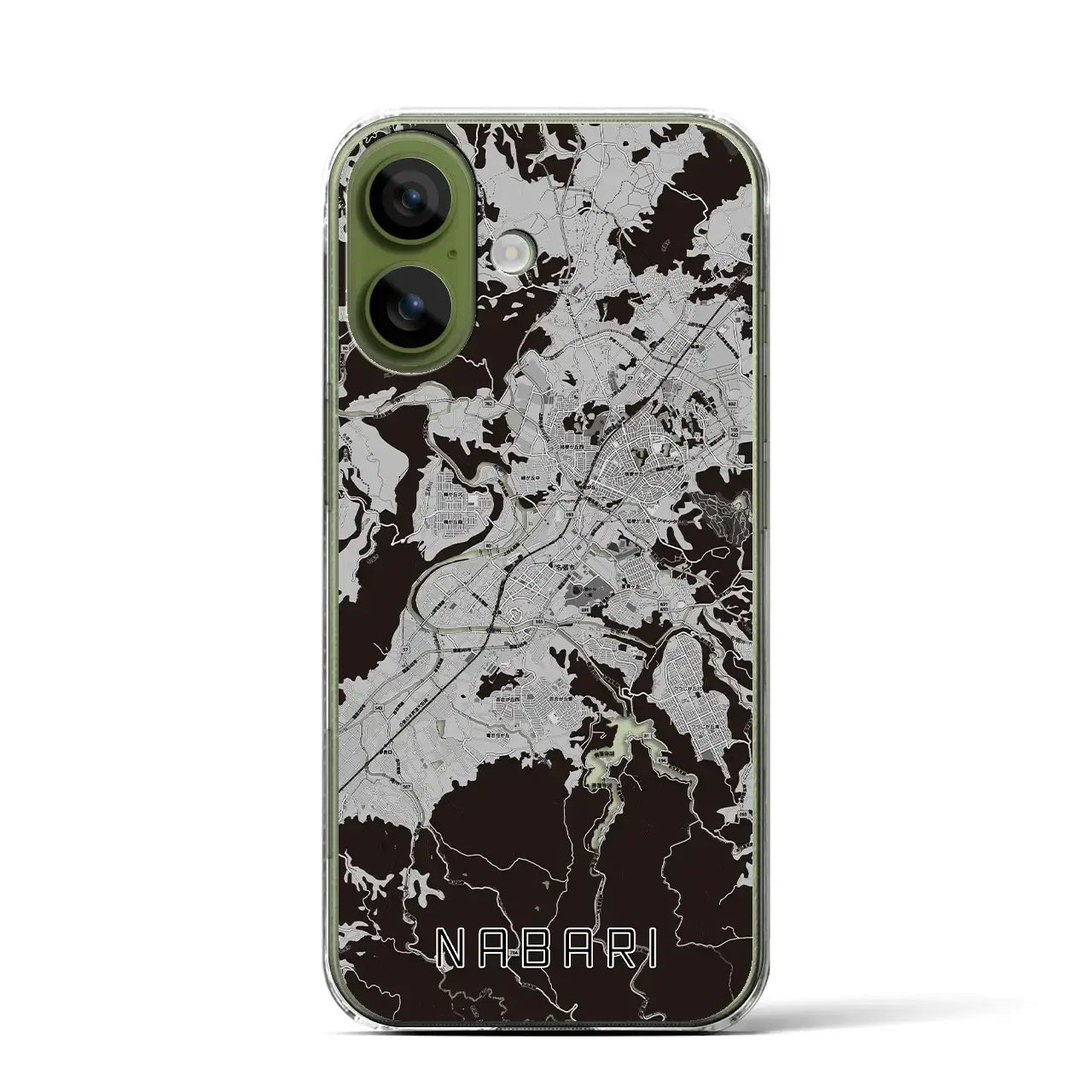 【名張(三重県)】地図柄iPhoneケース(クリアタイプ)