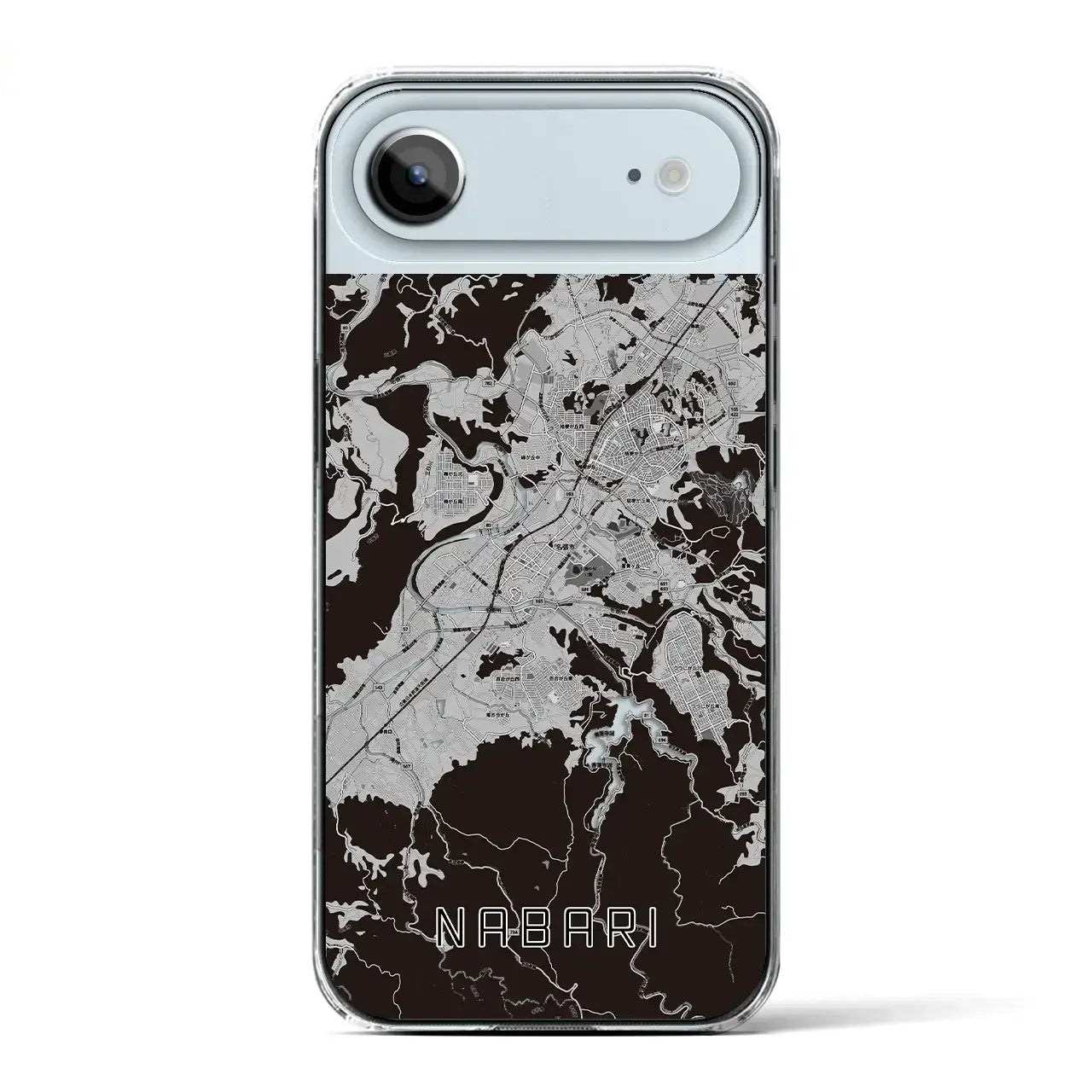 【名張(三重県)】地図柄iPhoneケース(クリアタイプ)