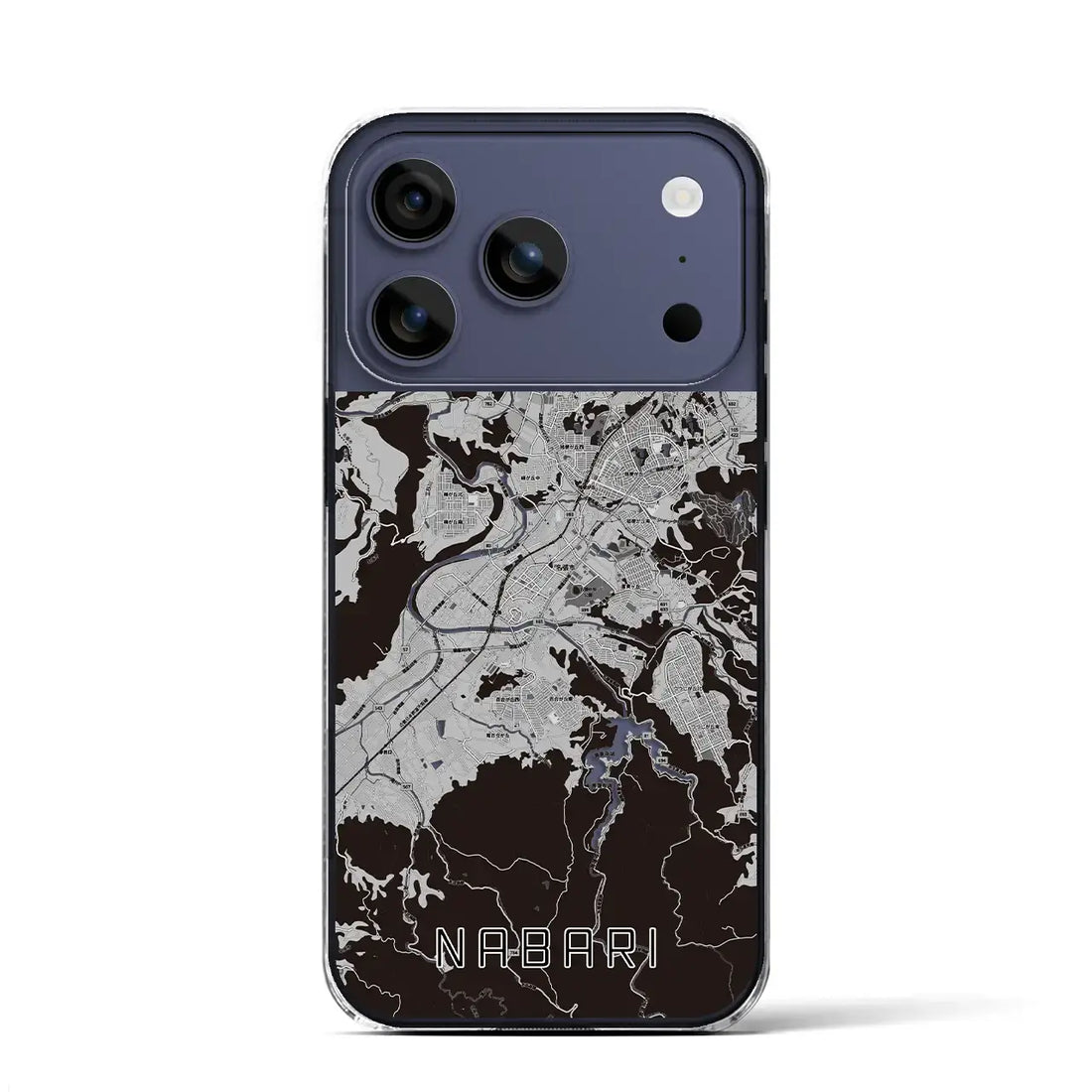 【名張(三重県)】地図柄iPhoneケース(クリアタイプ)
