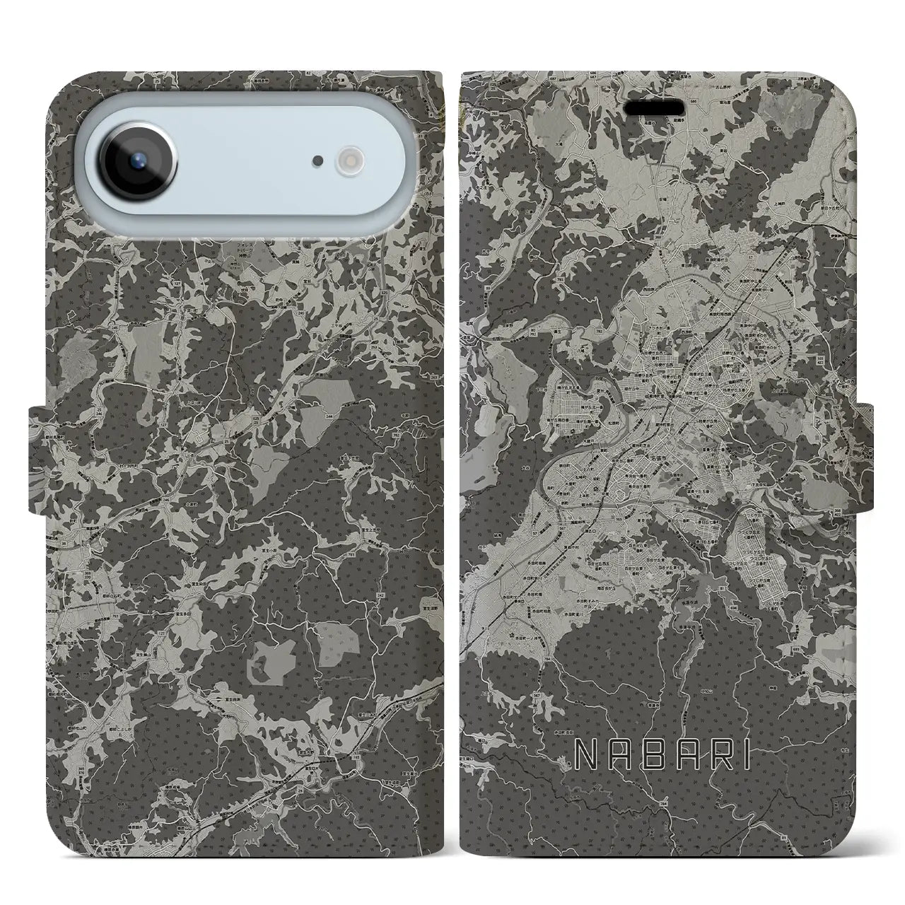 【名張(三重県)】地図柄iPhoneケース(手帳タイプ)
