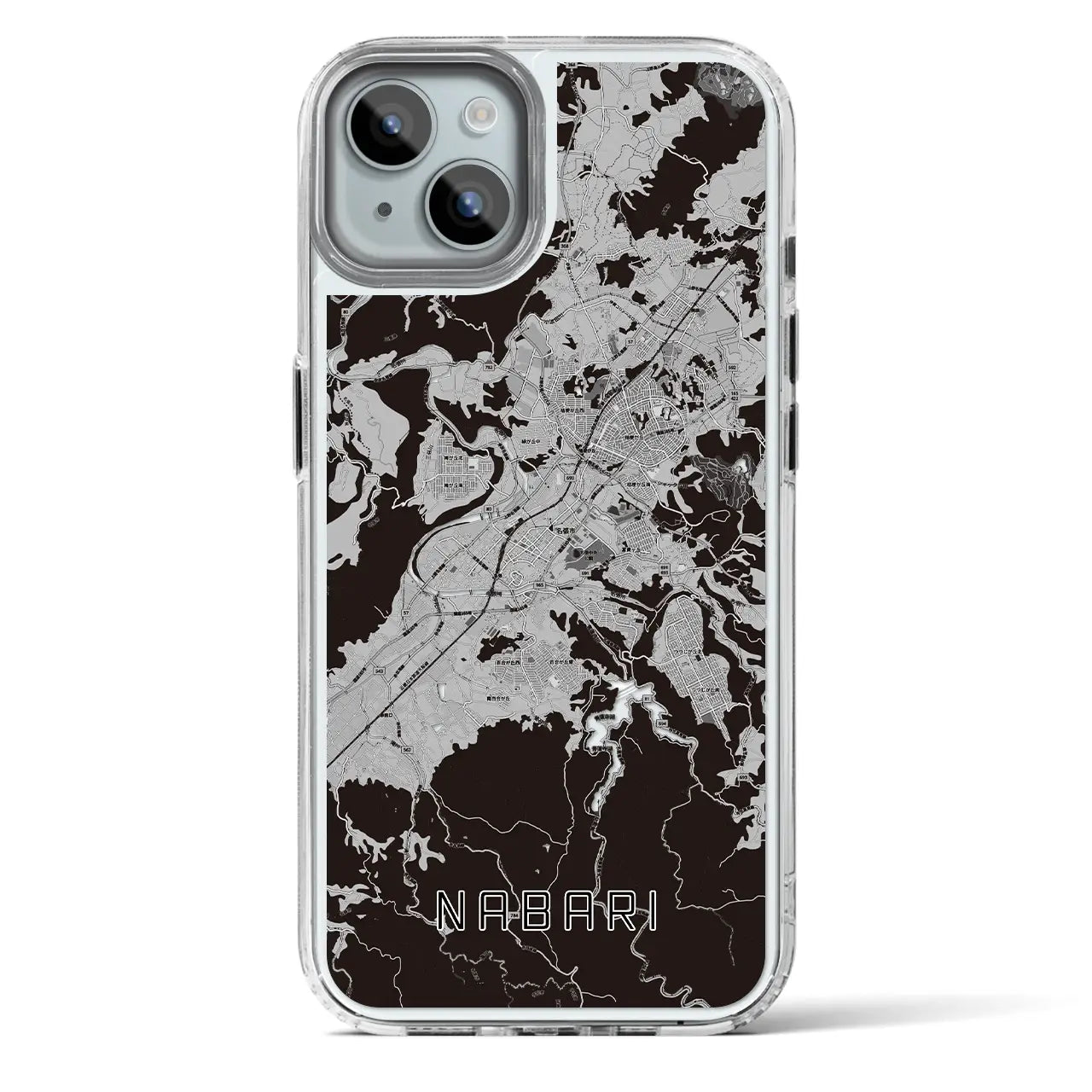 【名張(三重県)】地図柄iPhoneケース(MagSafeタイプ)