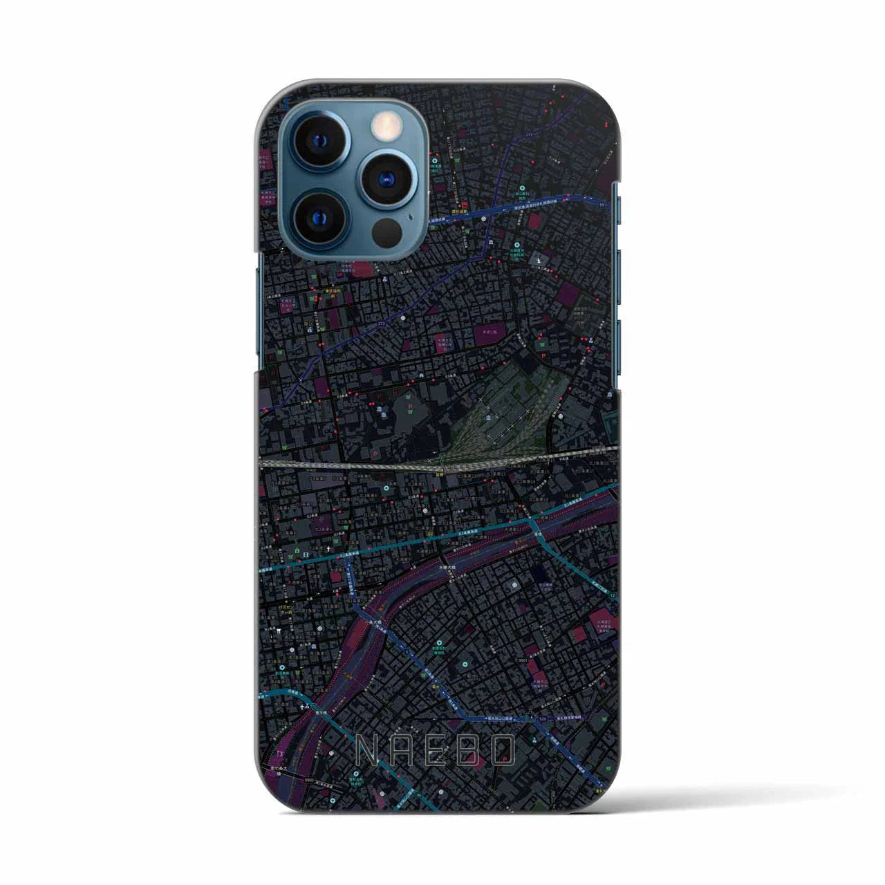 【苗穂(北海道)】地図柄iPhoneケース(バックカバータイプ)
