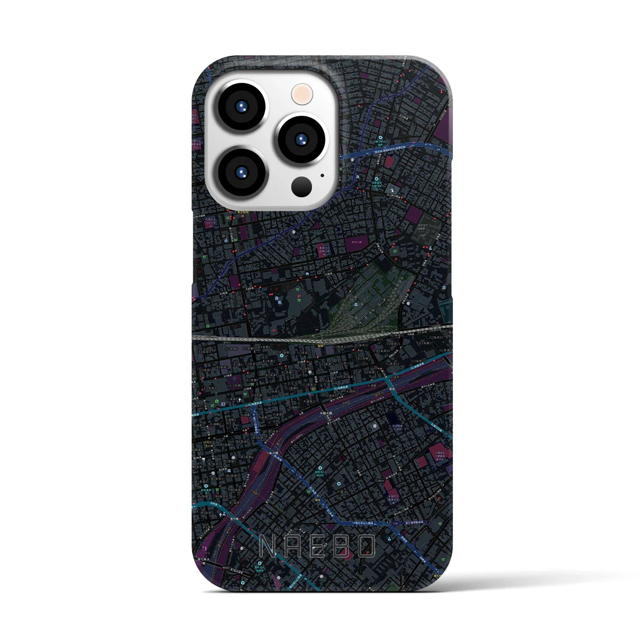 【苗穂(北海道)】地図柄iPhoneケース(バックカバータイプ)