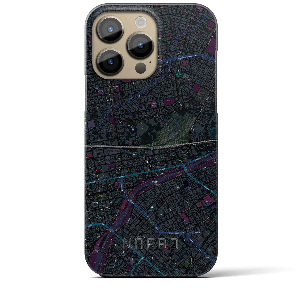 【苗穂(北海道)】地図柄iPhoneケース(バックカバータイプ)