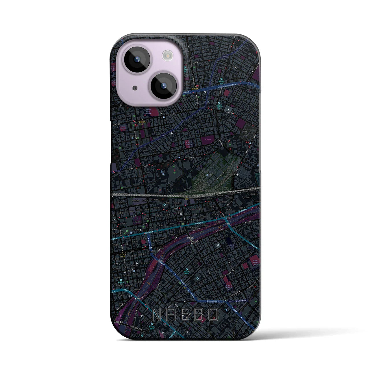 【苗穂(北海道)】地図柄iPhoneケース(バックカバータイプ)