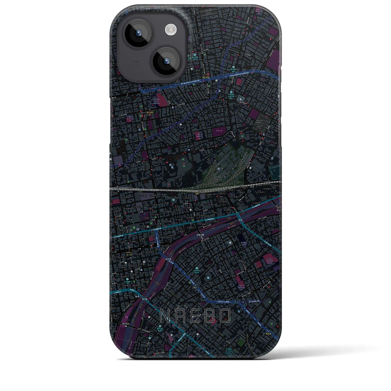 【苗穂(北海道)】地図柄iPhoneケース(バックカバータイプ)