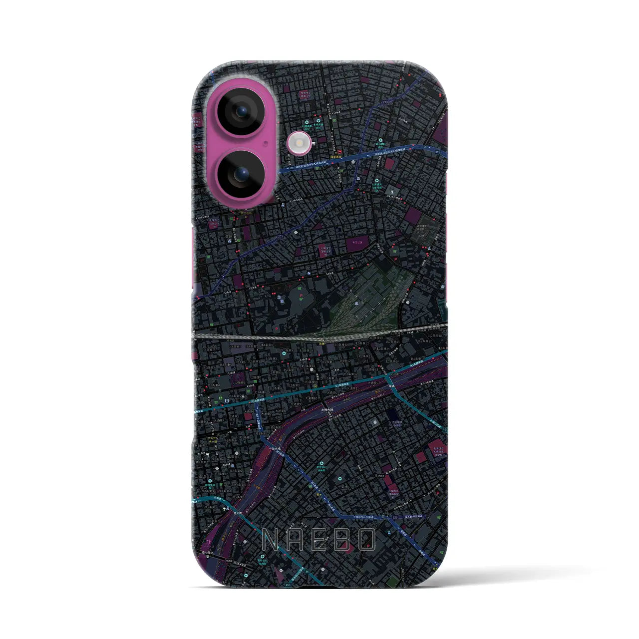 【苗穂(北海道)】地図柄iPhoneケース(バックカバータイプ)