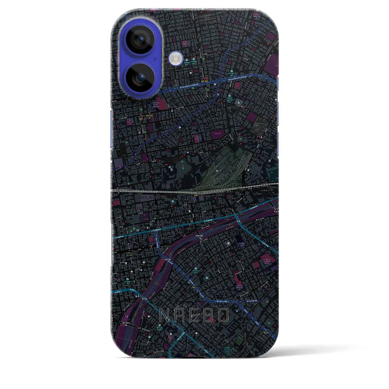 【苗穂(北海道)】地図柄iPhoneケース(バックカバータイプ)