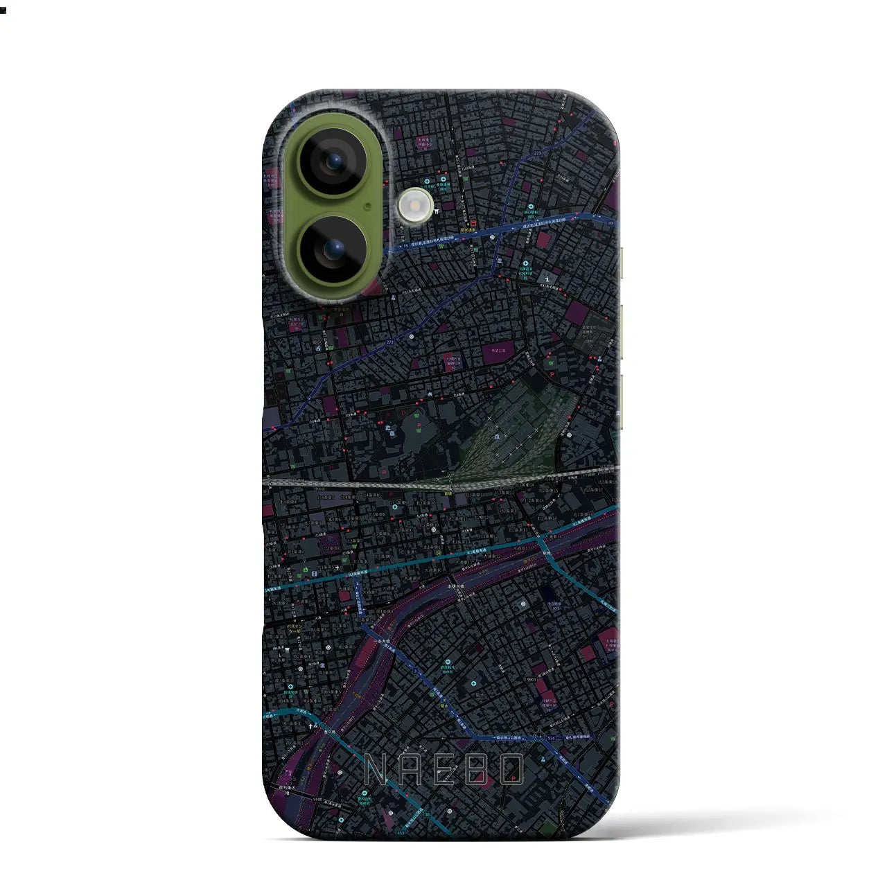 【苗穂(北海道)】地図柄iPhoneケース(バックカバータイプ)