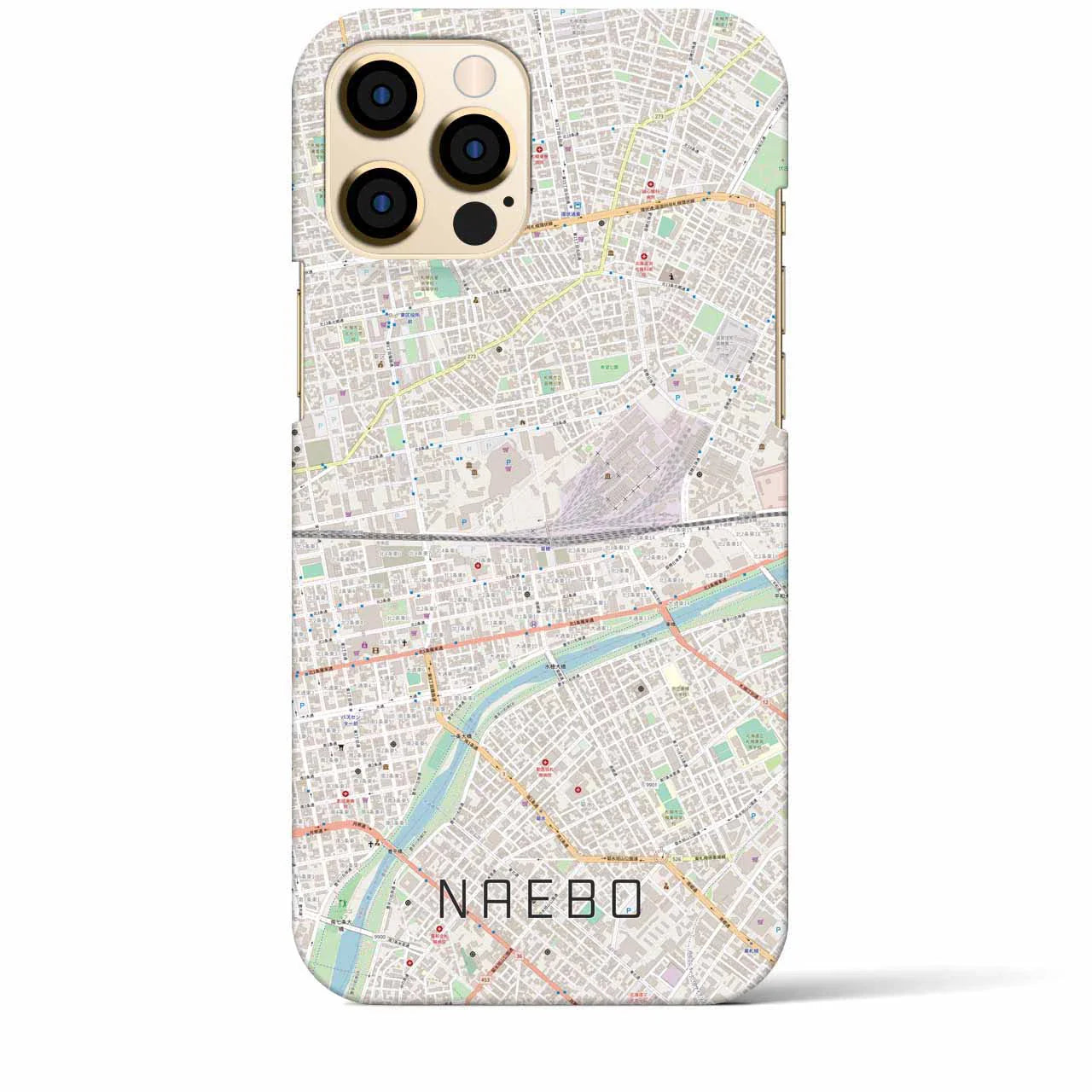【苗穂(北海道)】地図柄iPhoneケース(バックカバータイプ)