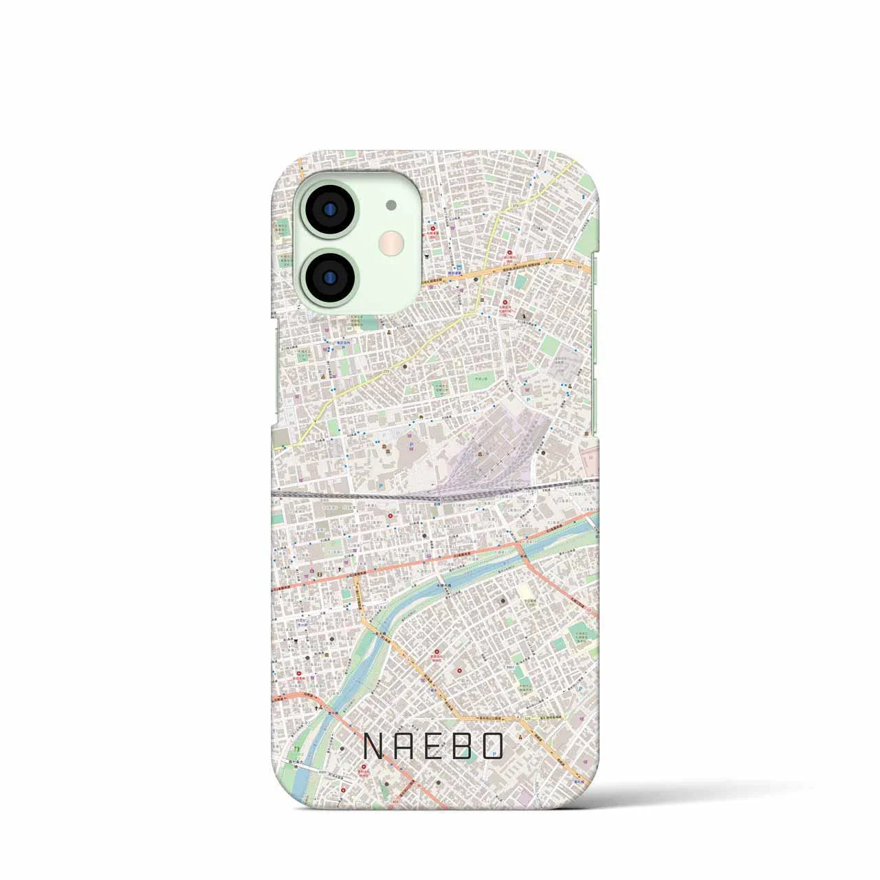 【苗穂(北海道)】地図柄iPhoneケース(バックカバータイプ)