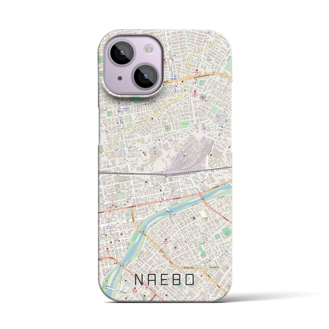 【苗穂(北海道)】地図柄iPhoneケース(バックカバータイプ)