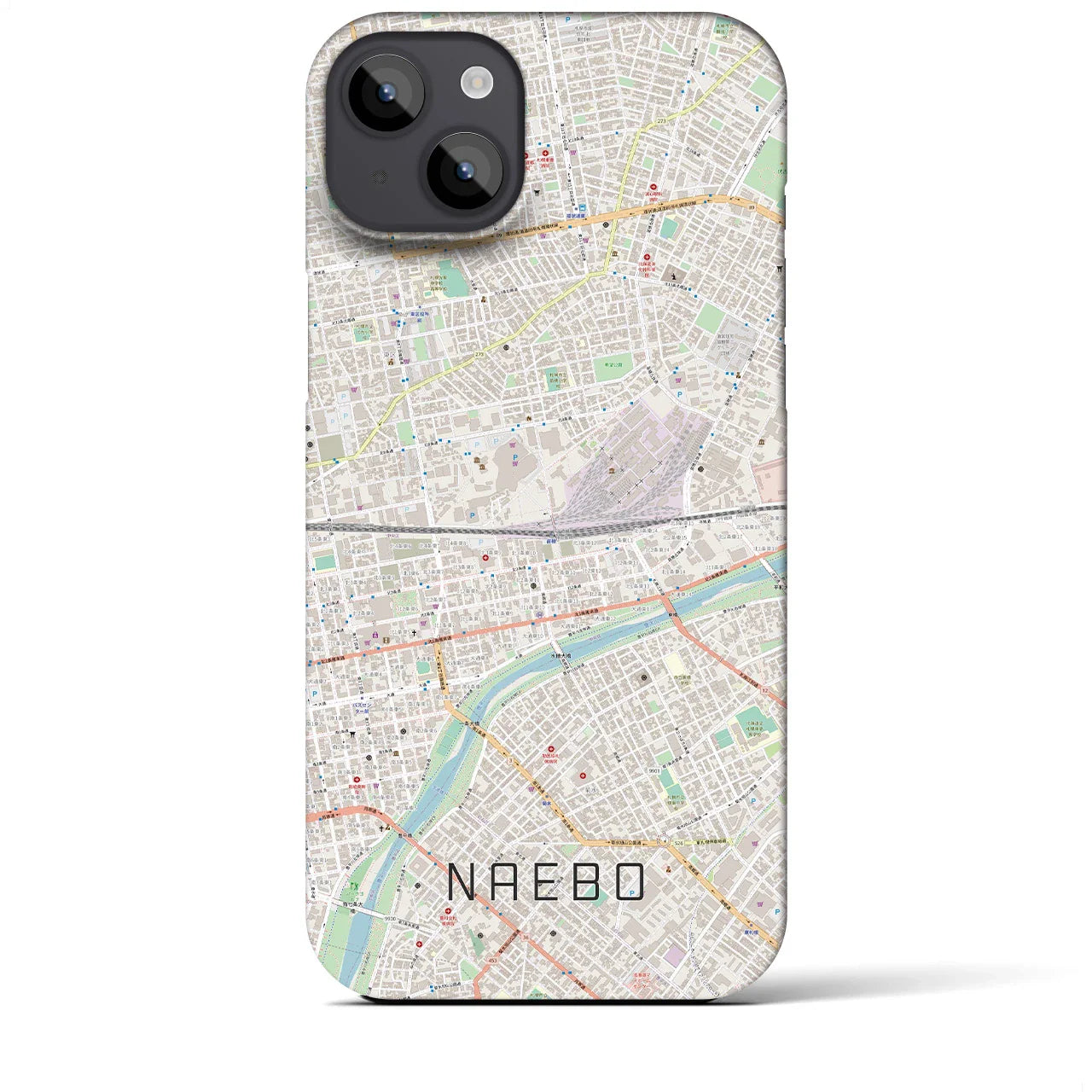 【苗穂(北海道)】地図柄iPhoneケース(バックカバータイプ)