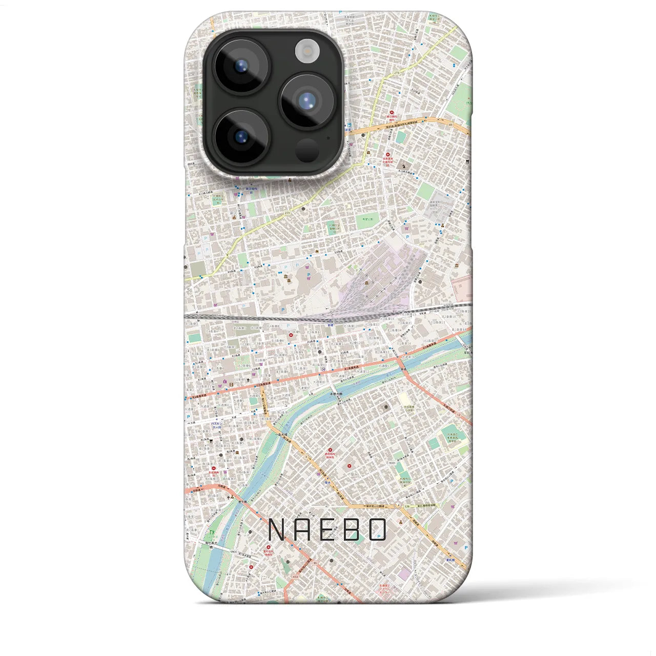 【苗穂(北海道)】地図柄iPhoneケース(バックカバータイプ)